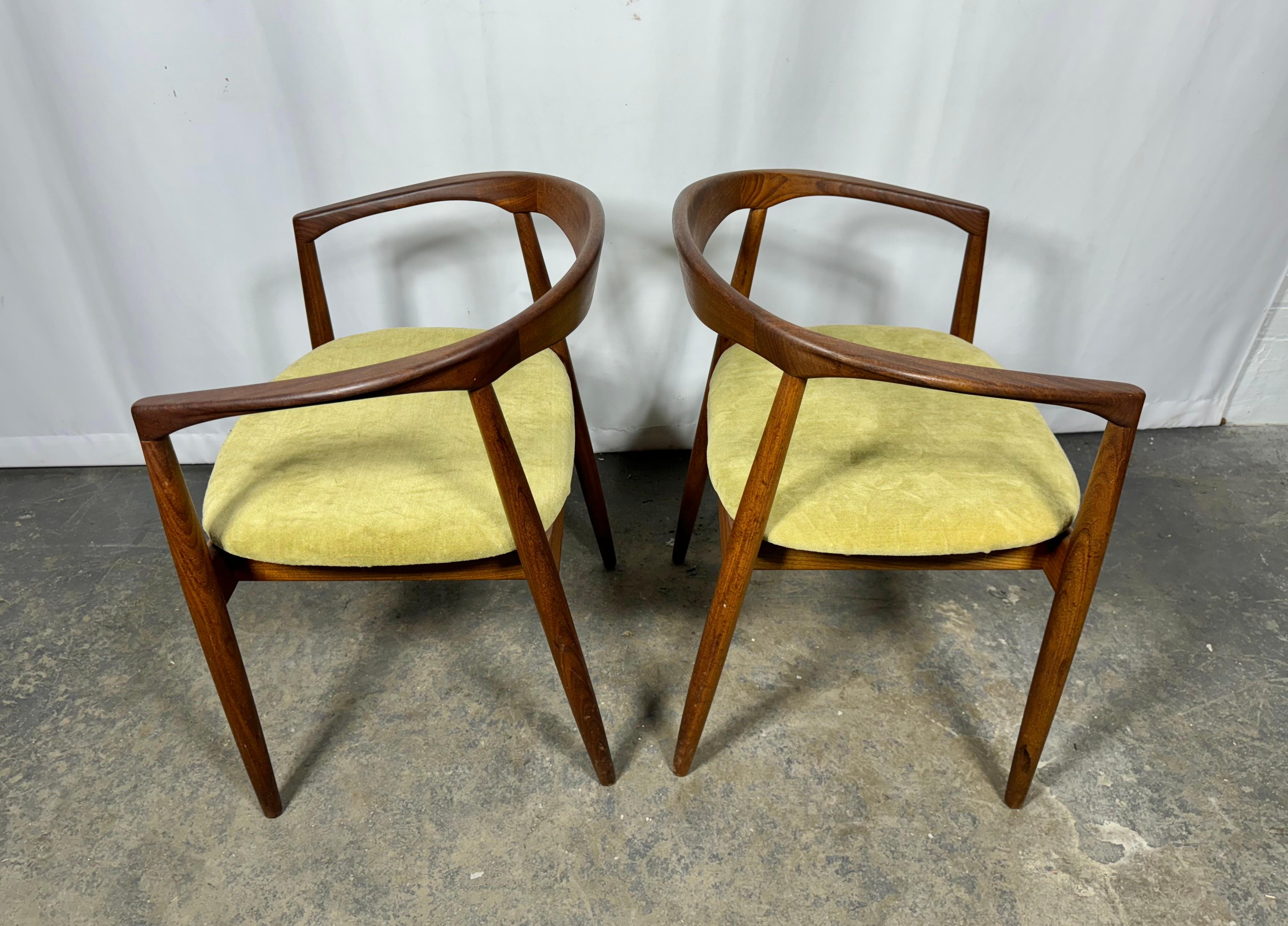 Pair Kai Kristiansen Leather Troja Armchairs, c1960 / Denmark 2