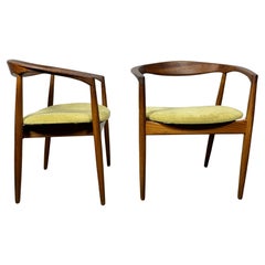 Pair Kai Kristiansen Leather Troja Armchairs, c1960 / Denmark