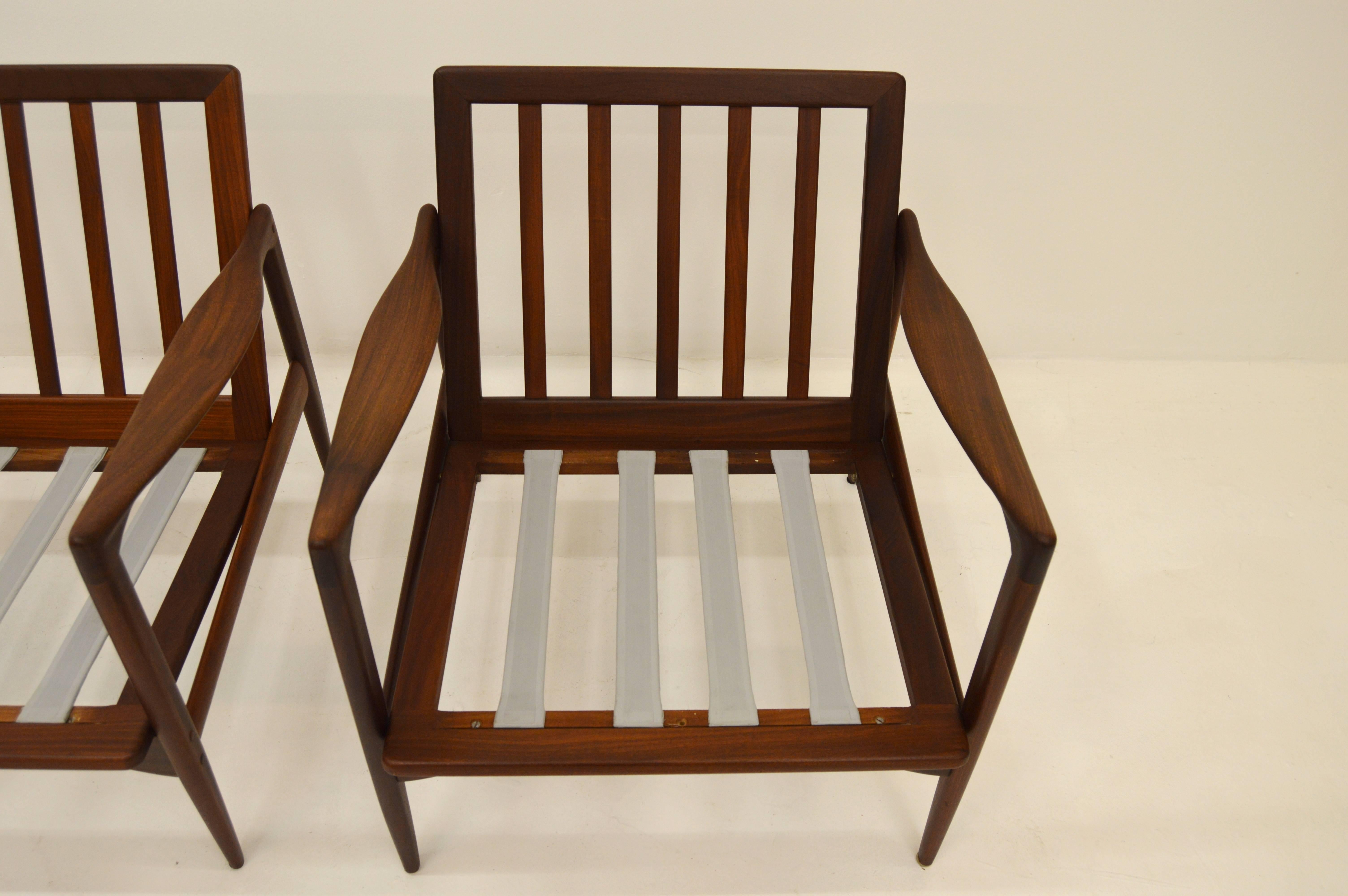Pair Kandiaten Easy Chairs by Ib Kofod Larsen 2
