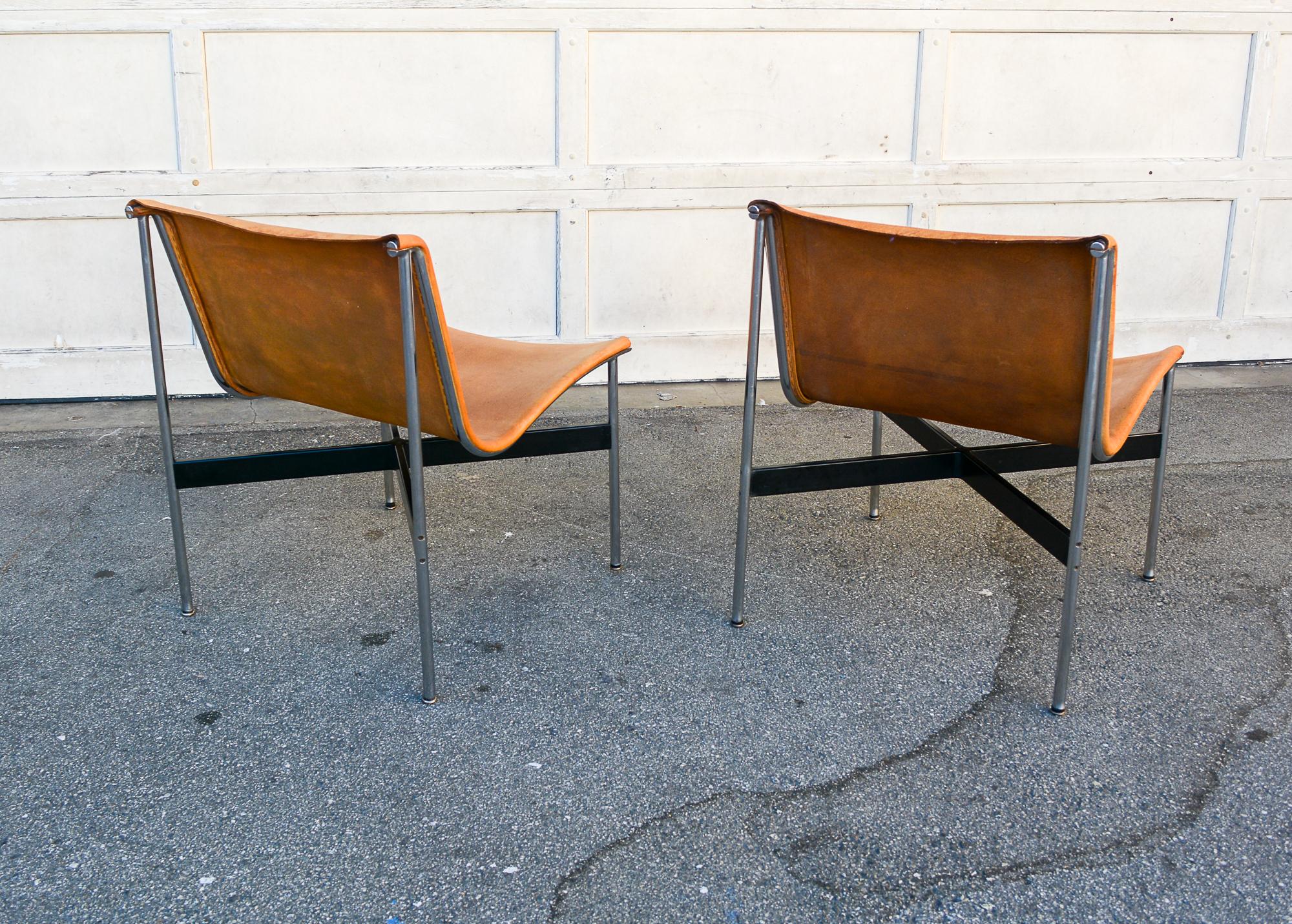 Steel Pair Katavolos, Littell and Kelley New York Chairs for Laverne Originals For Sale