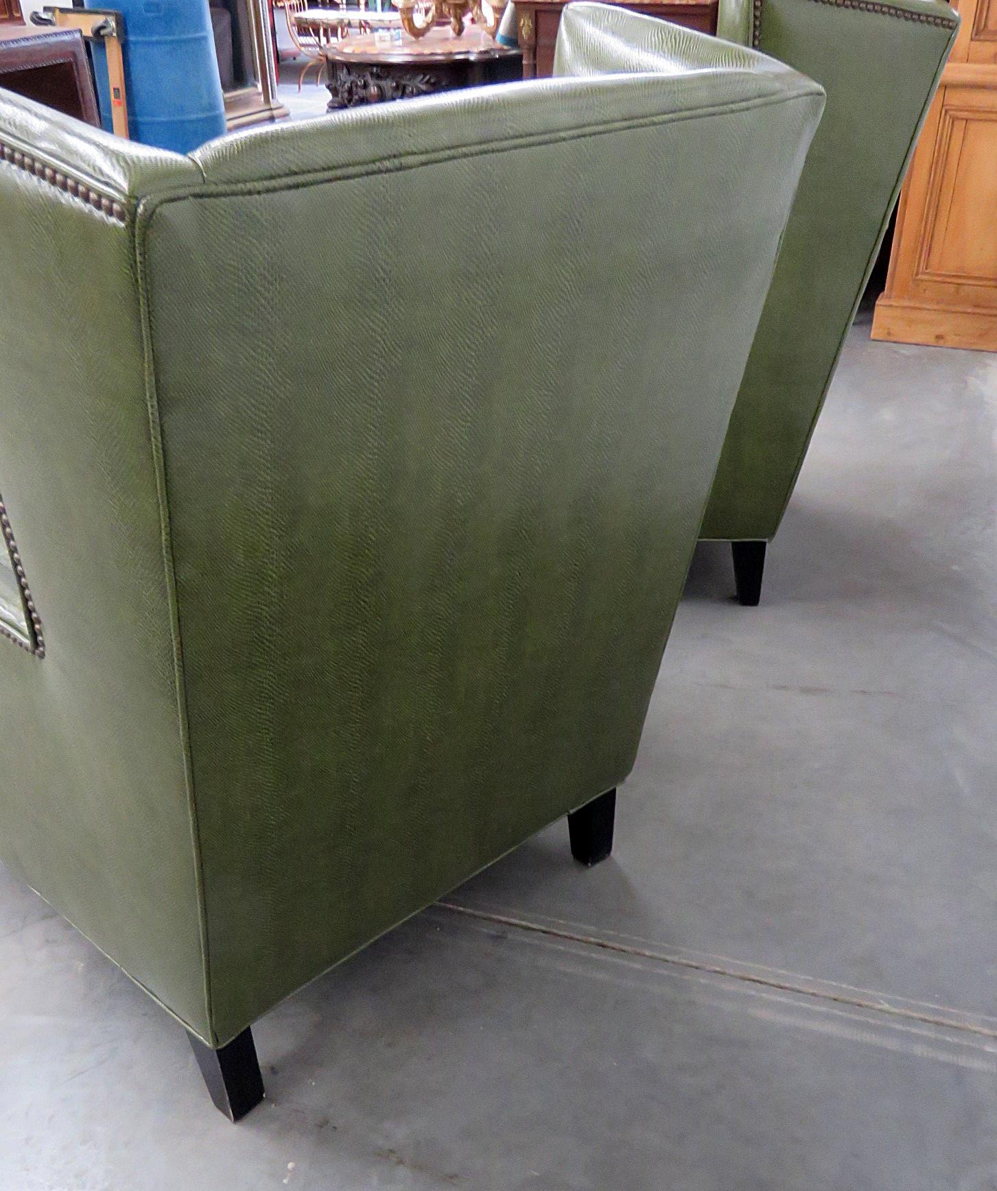 Pair of Kellex Seating Modern Wingback Chairs For Sale at 1stDibs kellex seating prices, where
