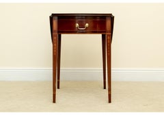 Pair Kindel Winterthur Collection Mahogany Inlaid Pembroke Tables