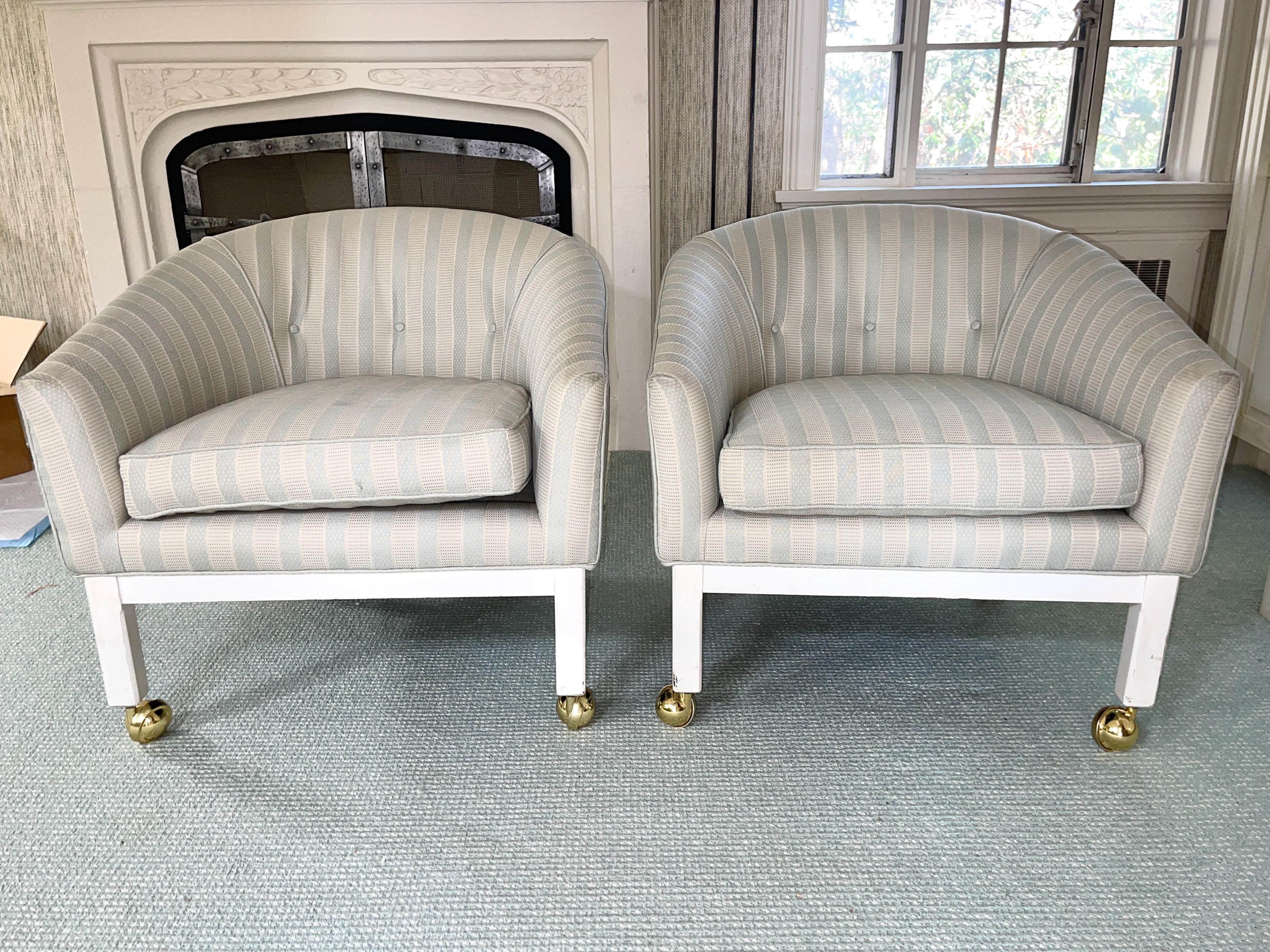 Mid-Century Modern Paire de chaises longues Kipp Stewart pour Directional en vente