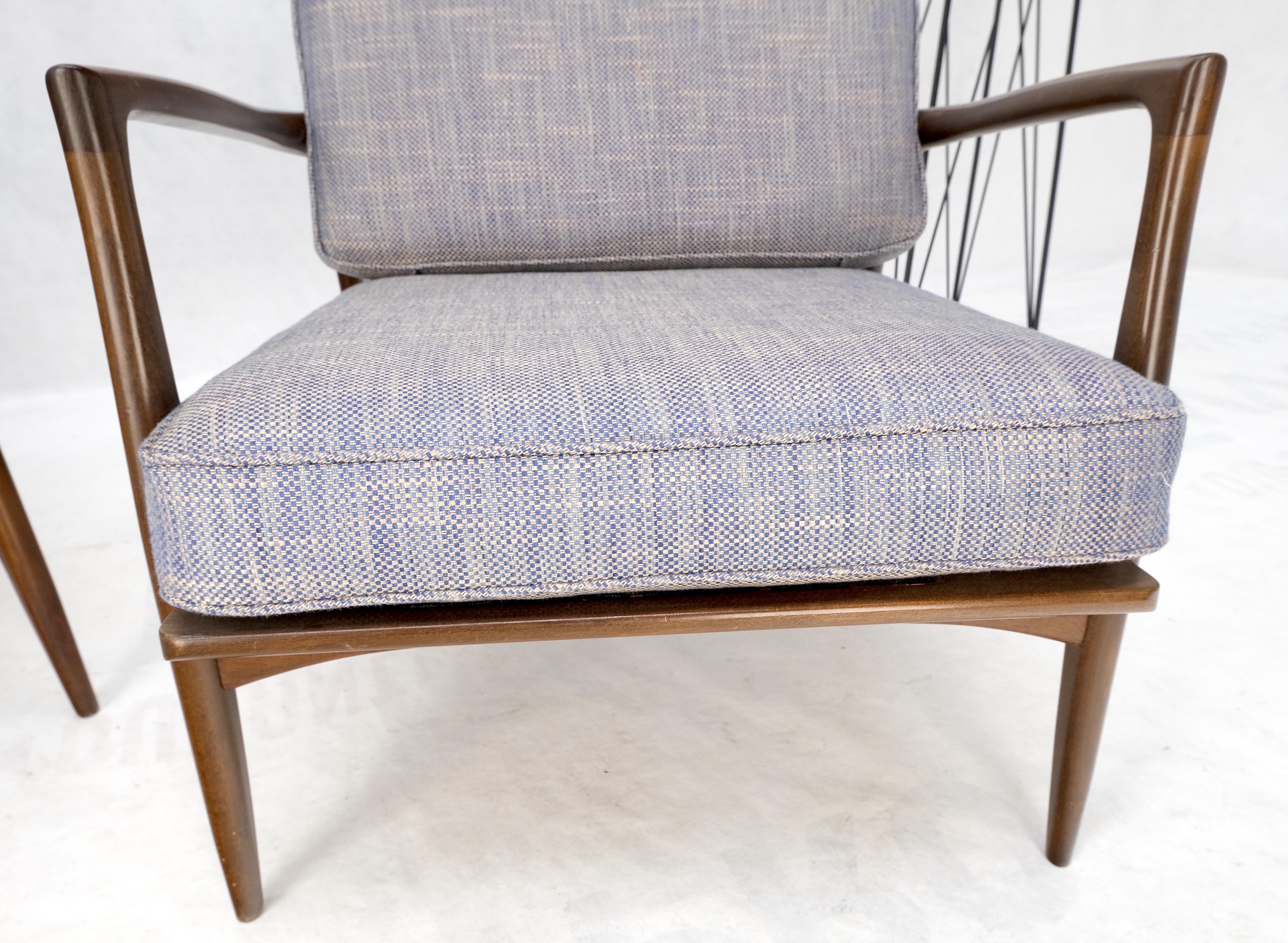 Pair Kofod Larsen Selig Danish Mid-Century Modern Lounge Chairs New Upholstery For Sale 3