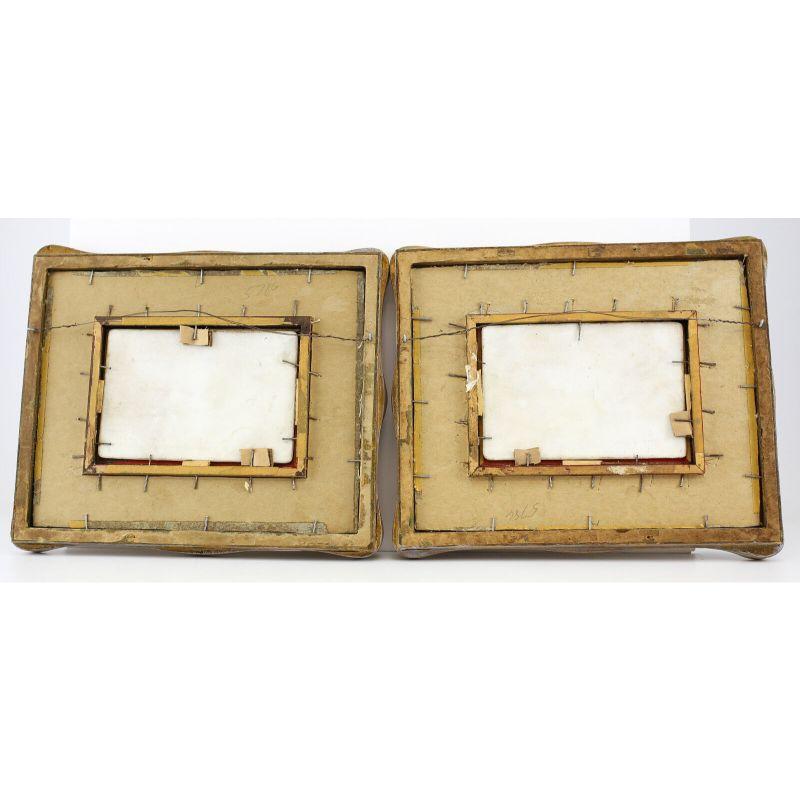 Pair KPM Porcelain Portraits in Gilt Wood & Tapestry Frames Female Nudes, c1900 For Sale 1