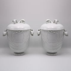 Paar KPM Porcelain Vasen "Ribbon" Deutschland um 1960