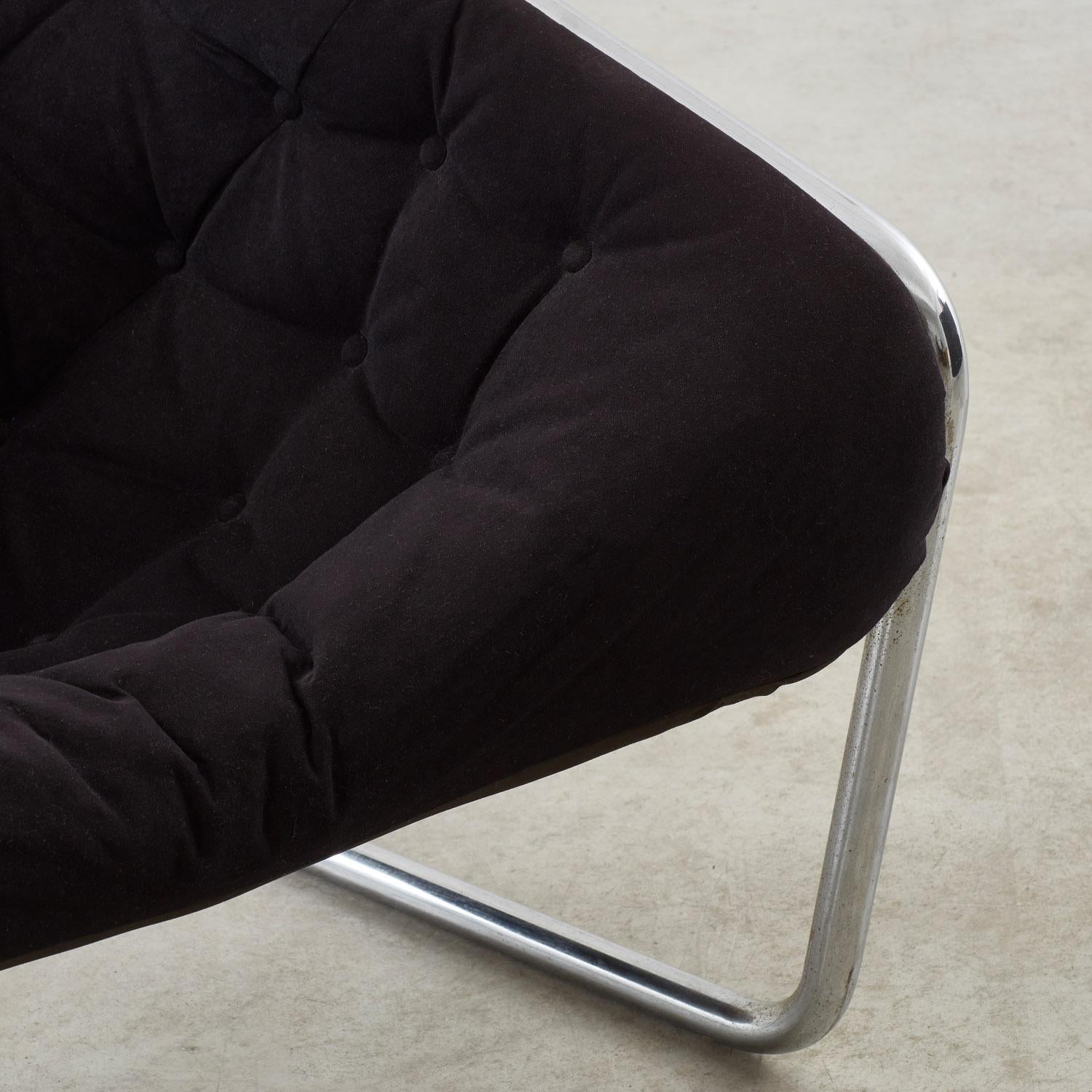 Pair Kwok Hoï Chan Boxer chairs  Steiner - France, 1970s For Sale 4