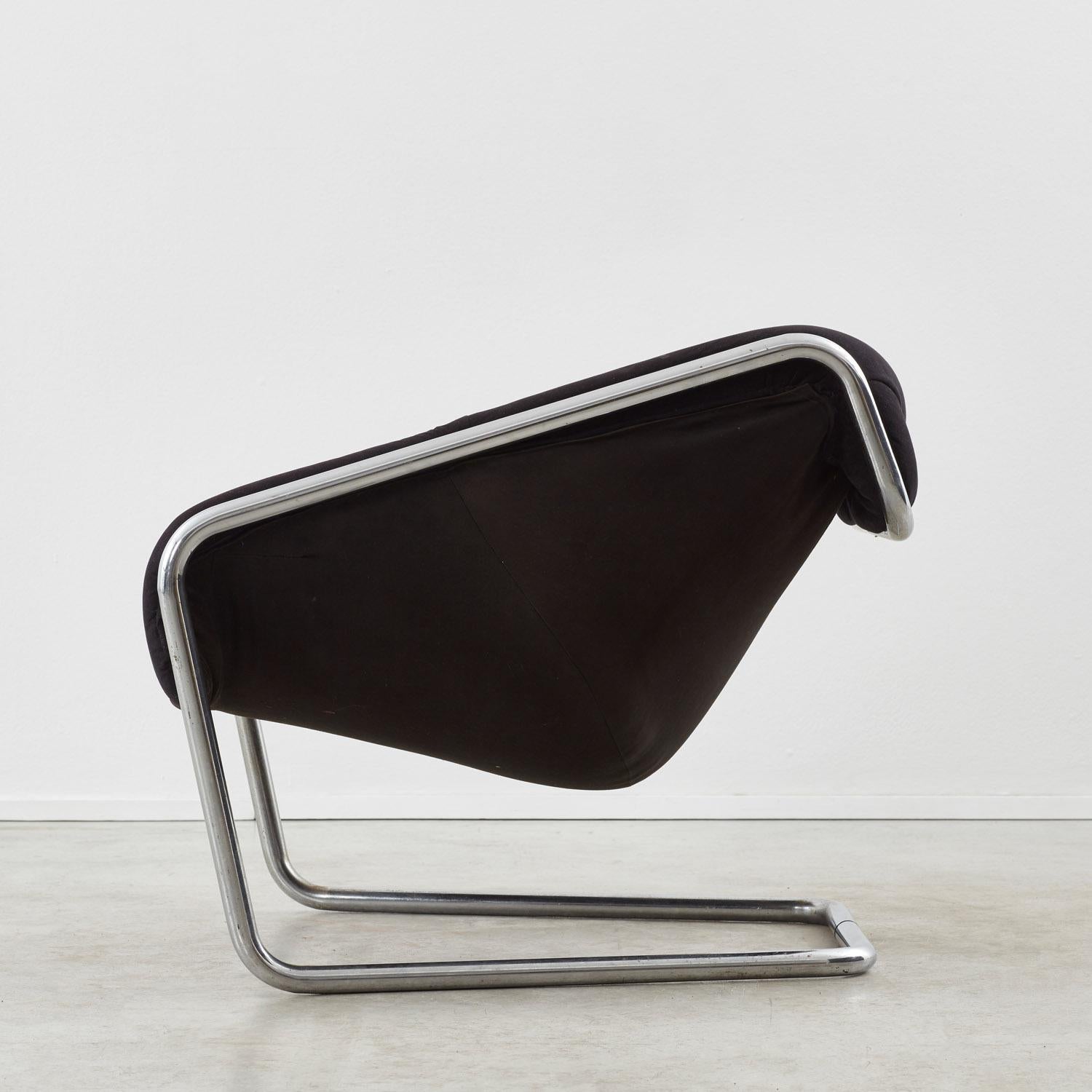 Chrome Pair Kwok Hoï Chan Boxer chairs  Steiner - France, 1970s For Sale