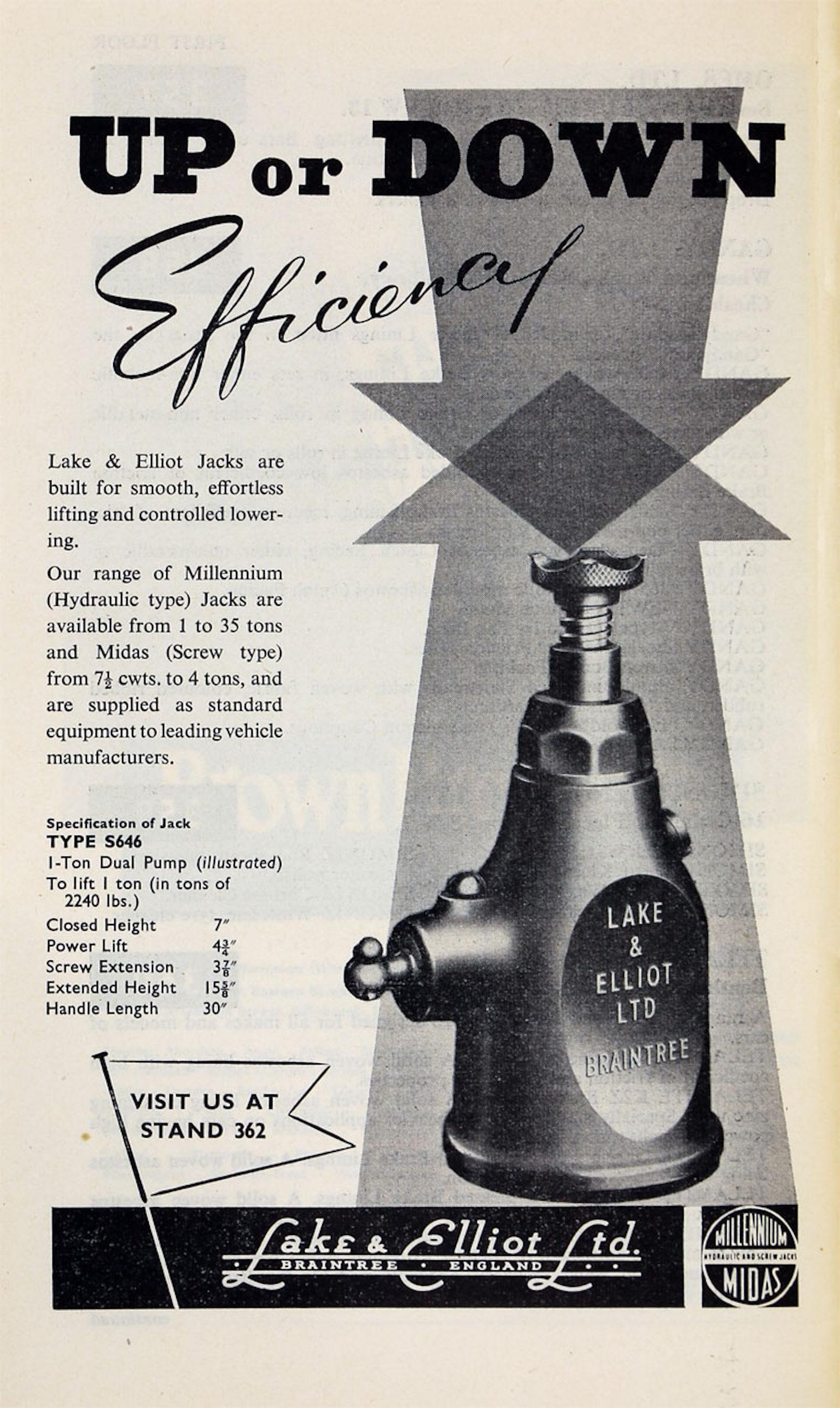 English Pair of Lamp, Table, Metal, Lake & Elliot, Car Jack, Vintage, circa 1950 For Sale