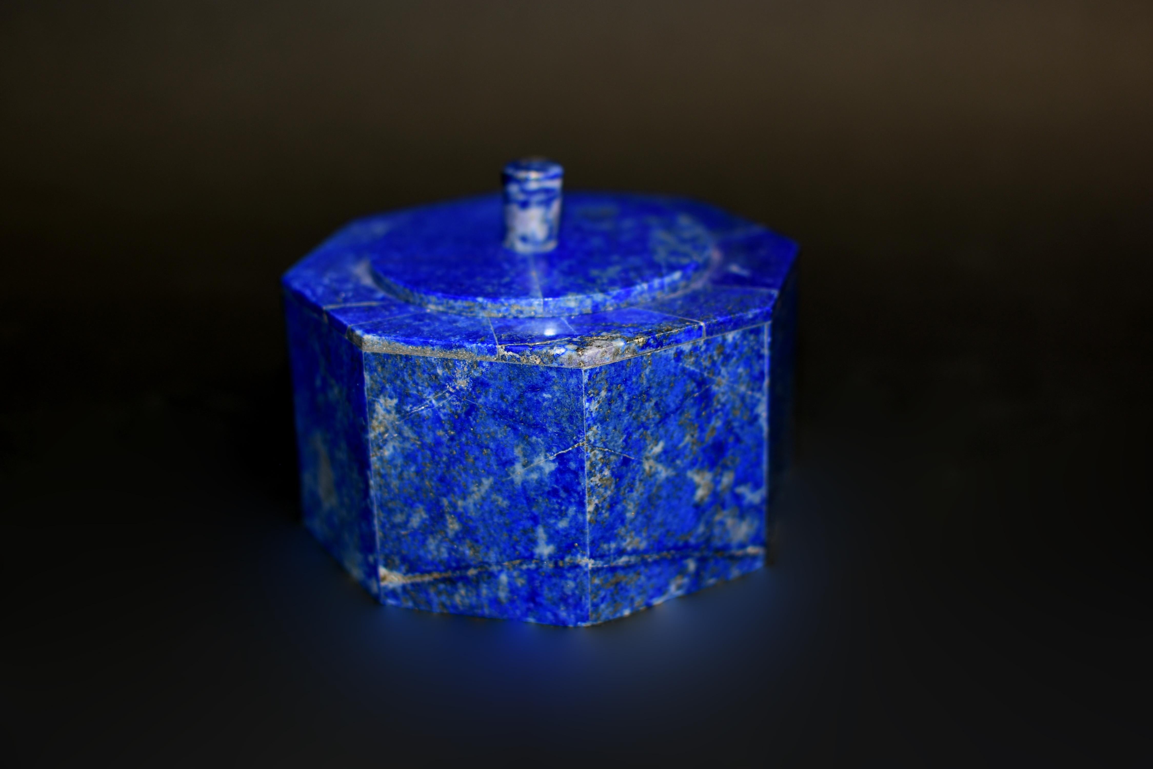 Pair Lapis Lazuli Boxes 2 lb Fine Grade AAA 4