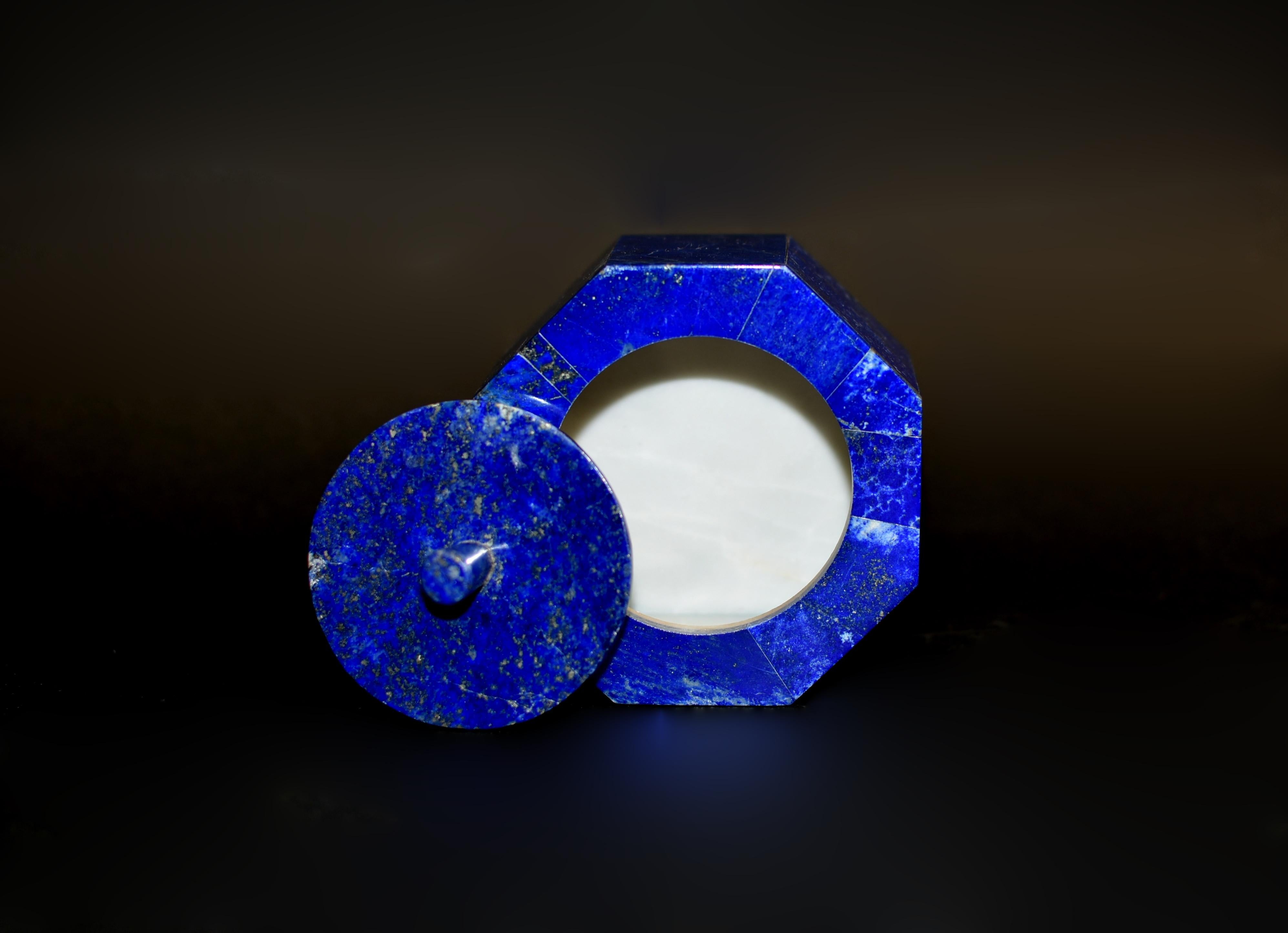 Pair Lapis Lazuli Boxes 2 lb Fine Grade AAA 11