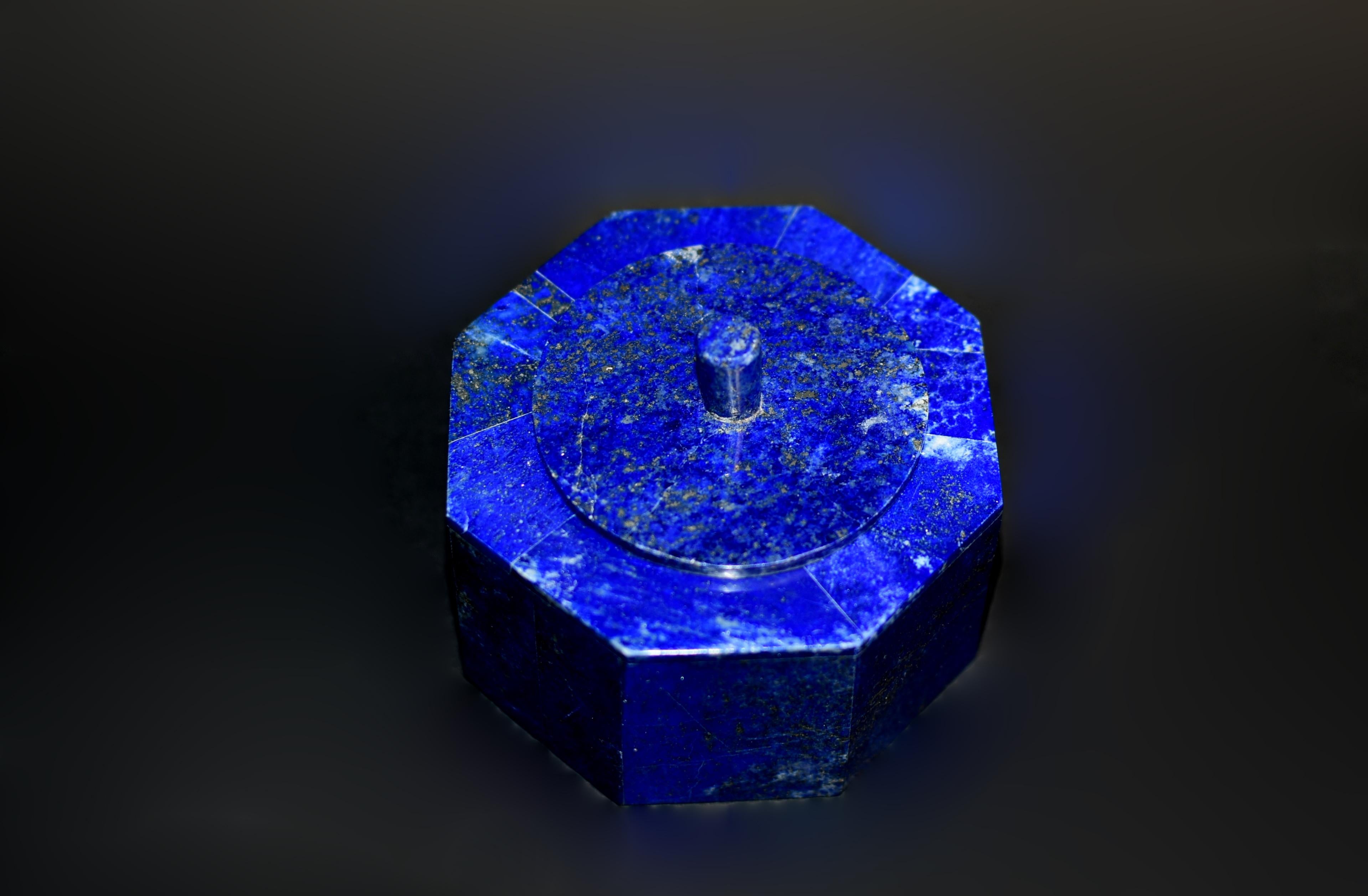 Afghan Pair Lapis Lazuli Boxes 2 lb Fine Grade AAA
