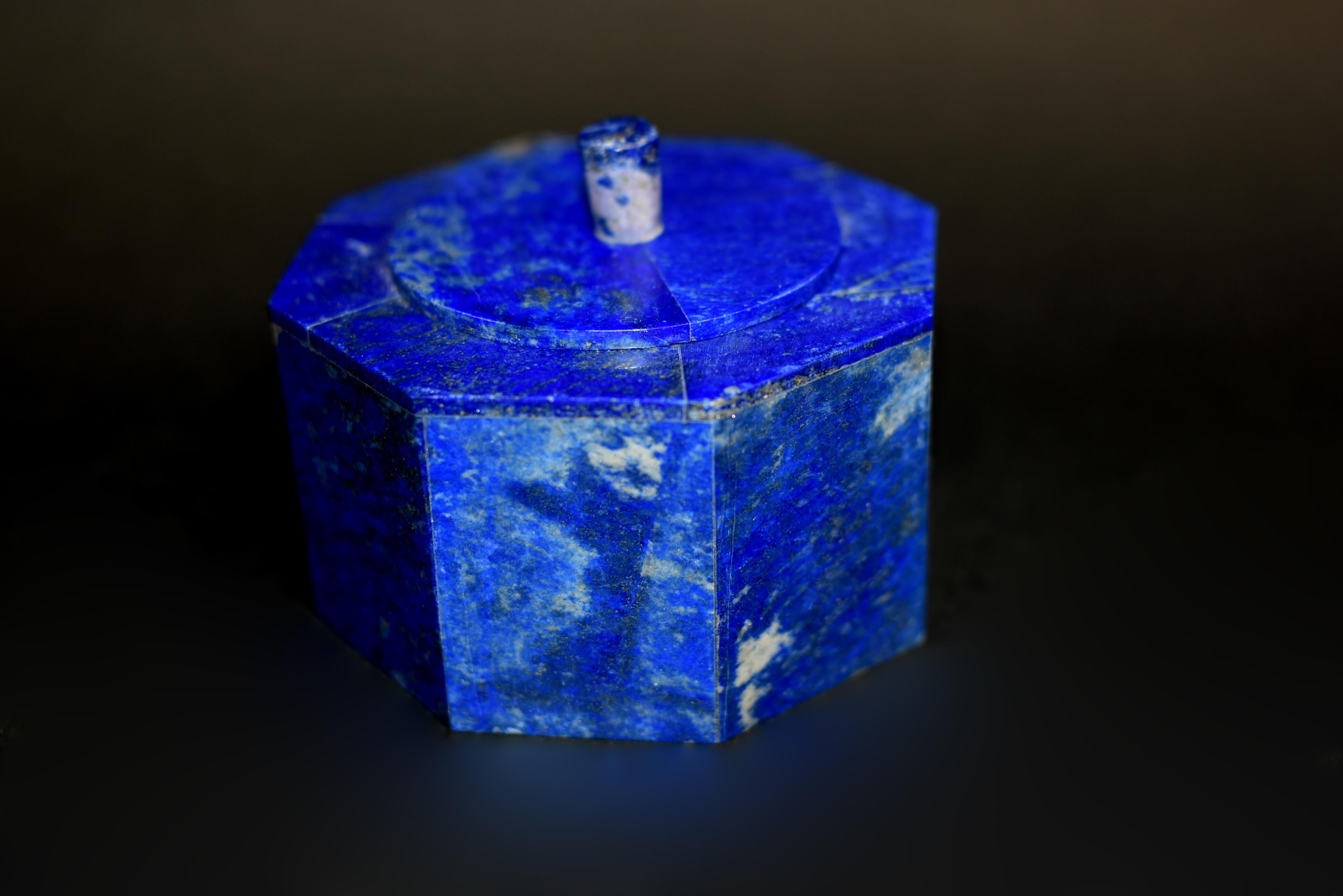 Pair Lapis Lazuli Boxes 2 lb Fine Grade AAA 2