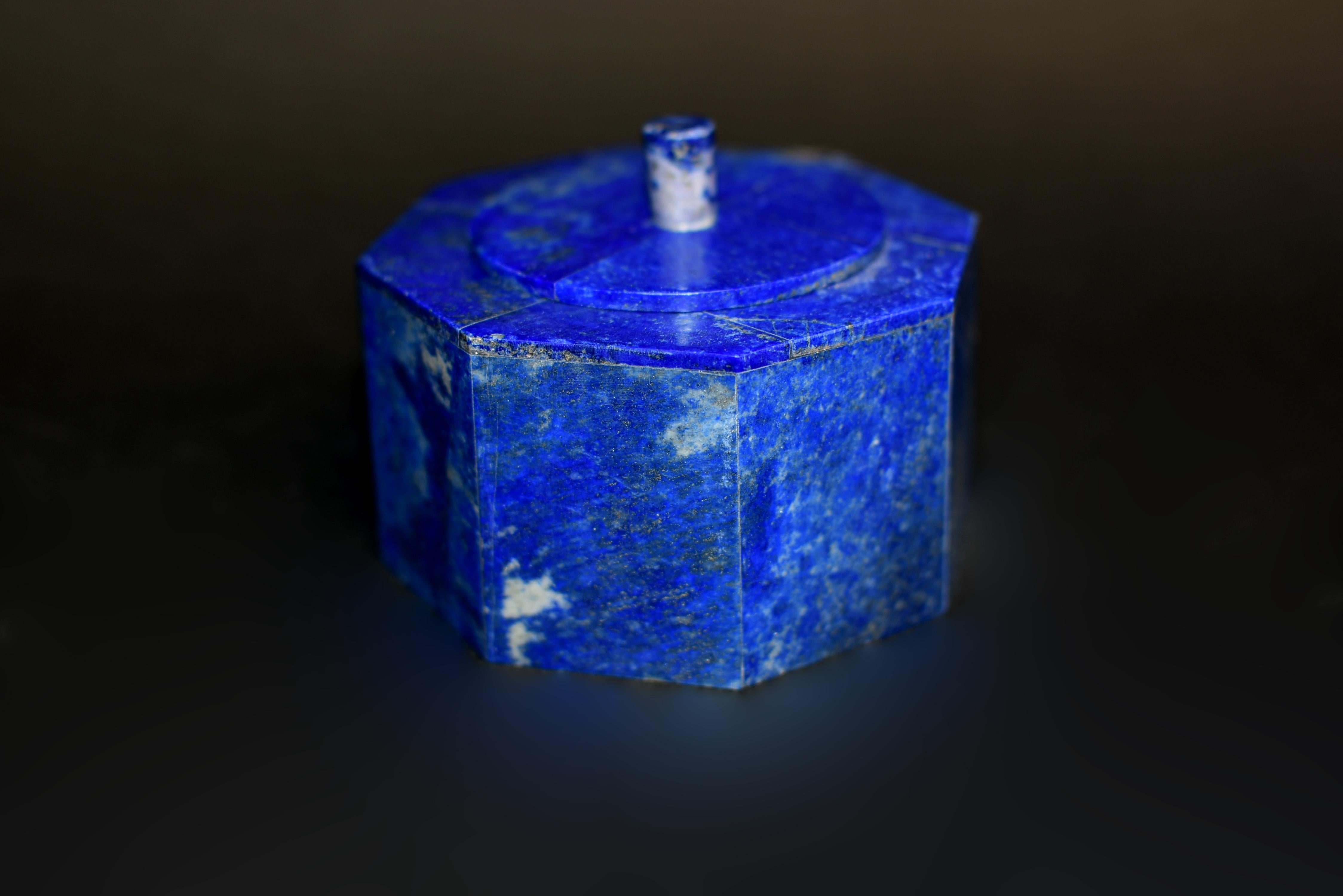 Pair Lapis Lazuli Boxes 2 lb Fine Grade AAA 3