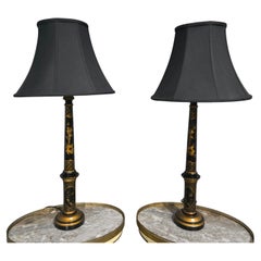 Pair Laquered Table Lamps