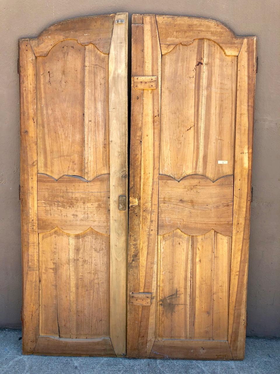 Fruitwood Pair Large 18th Century French Doors