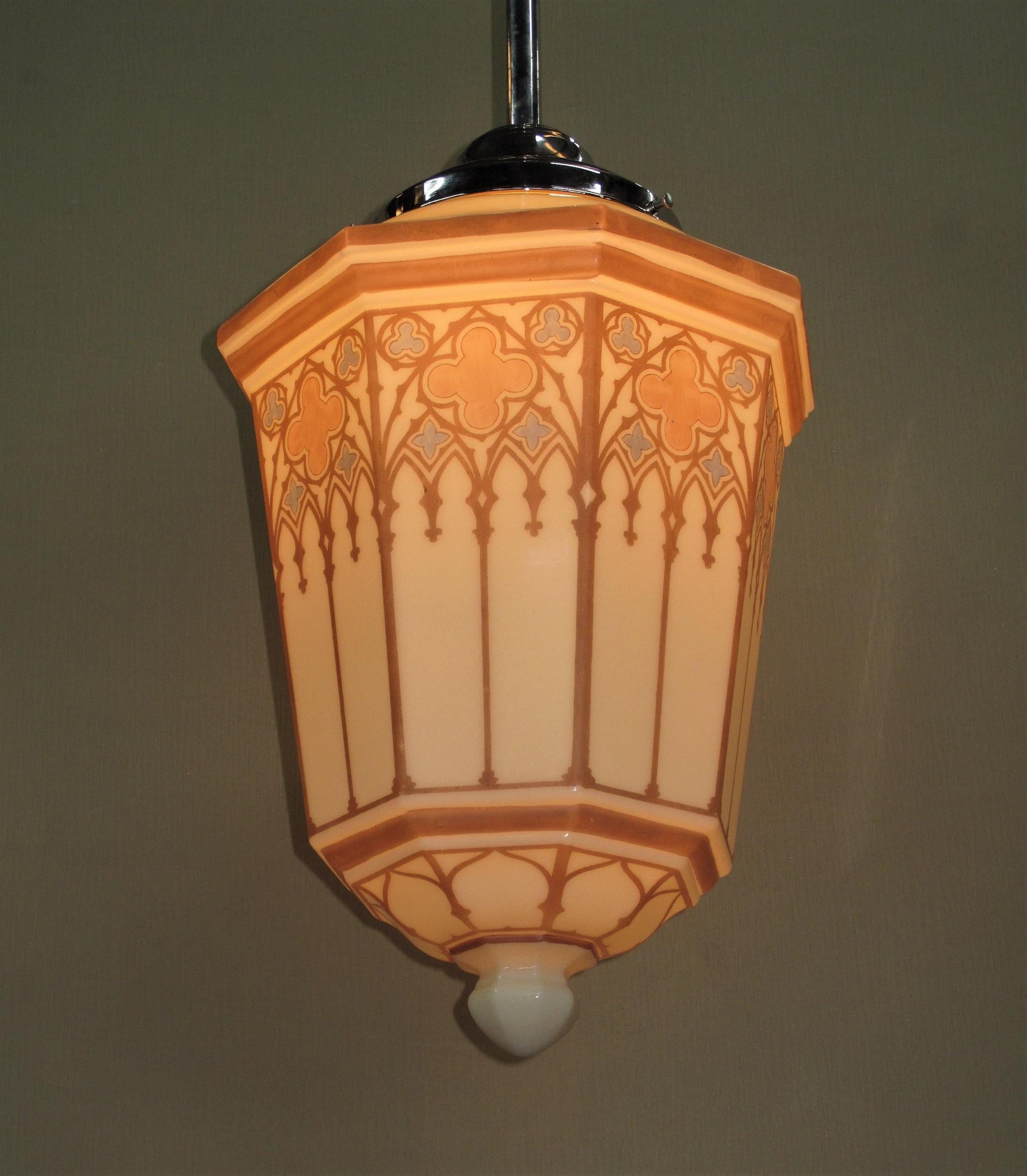 SINGLE ONLY Large 1920s 30s Church Fixtures on Nickel Fitters 1