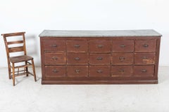 Pair Large 19thC French Apothecary Counter Cabinets