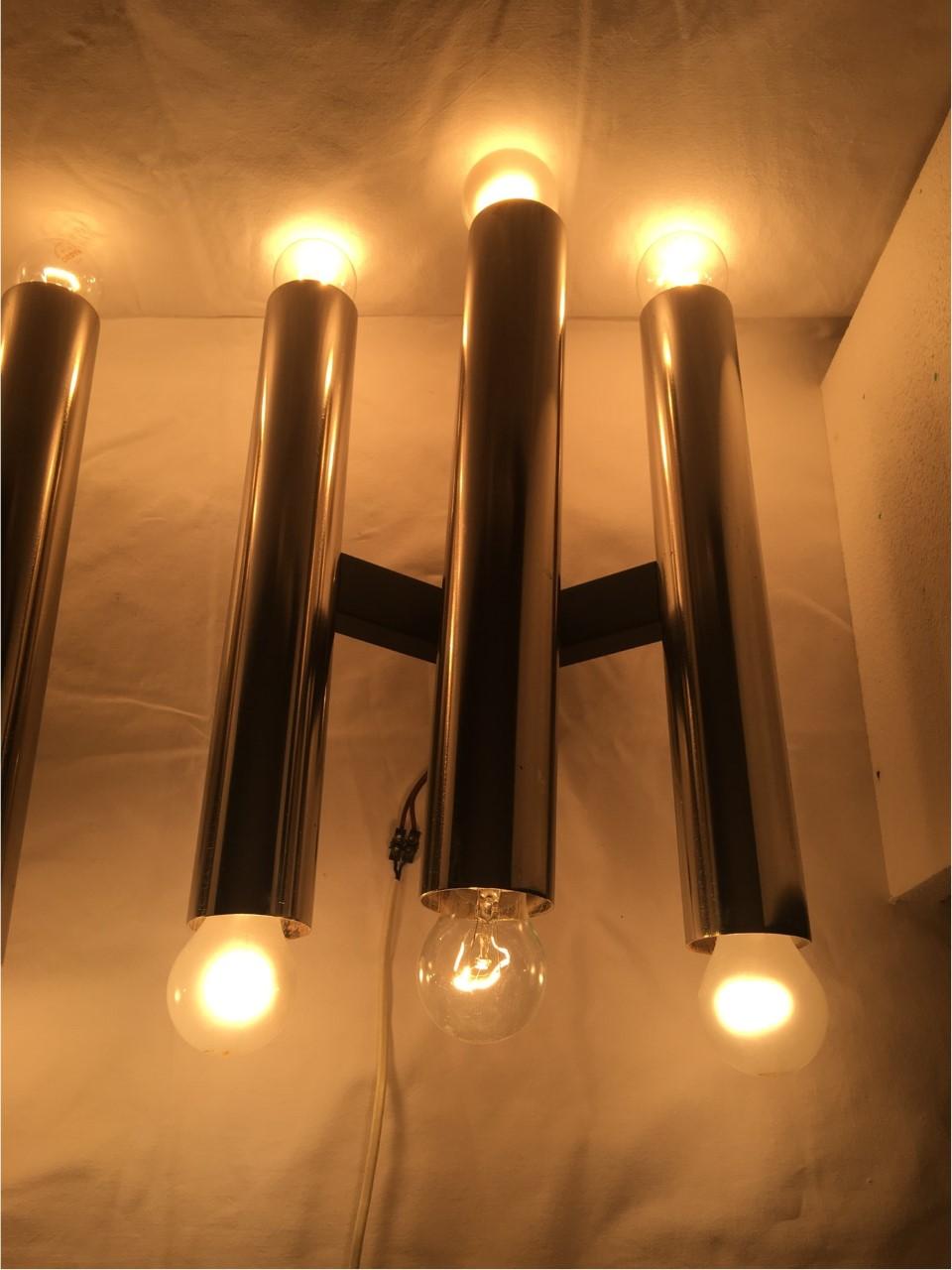 Pair of Large 6-Light Sconces VEB Narva, East Germany, 1960s For Sale 5
