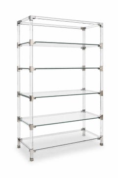 Coppia di grandi cassettiere in acrilico nello stile di Charles Hollis Jones. U.S.A. Anni '70