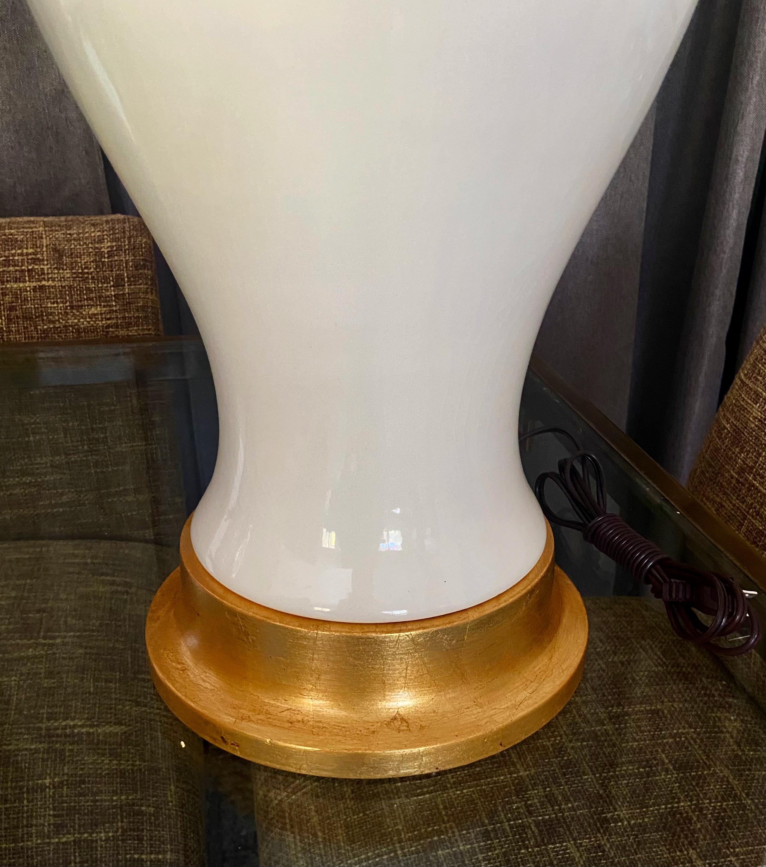 Pair Large Blanc De Shine Porcelain Table Lamps For Sale 6