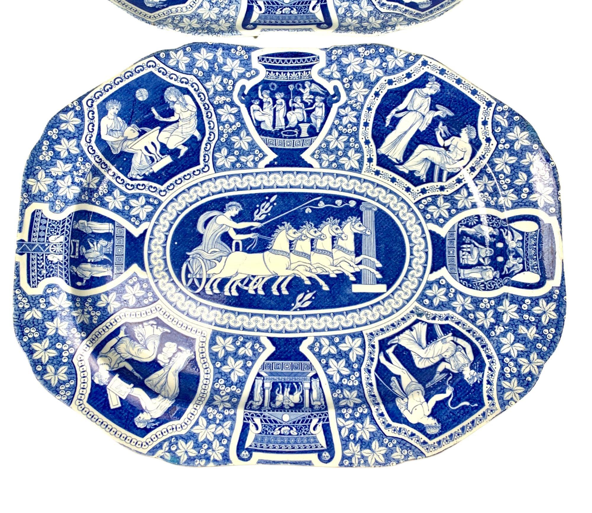 Spode made these fabulous Greekware platters circa 1810.
They are decorated in the neoclassical 