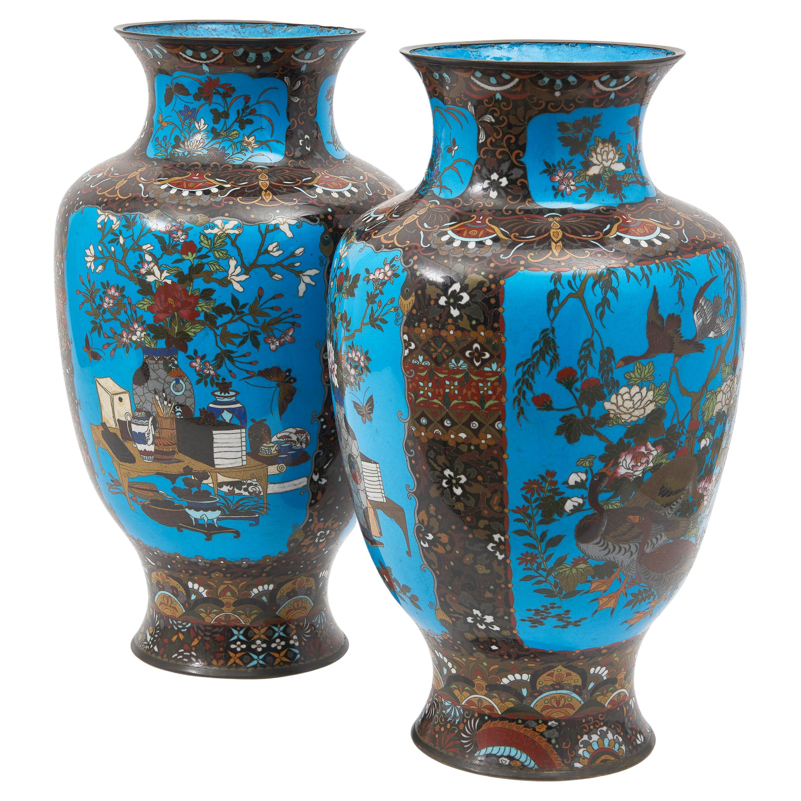 Large Japanese Cloisonné Vase, circa 1900 at 1stDibs