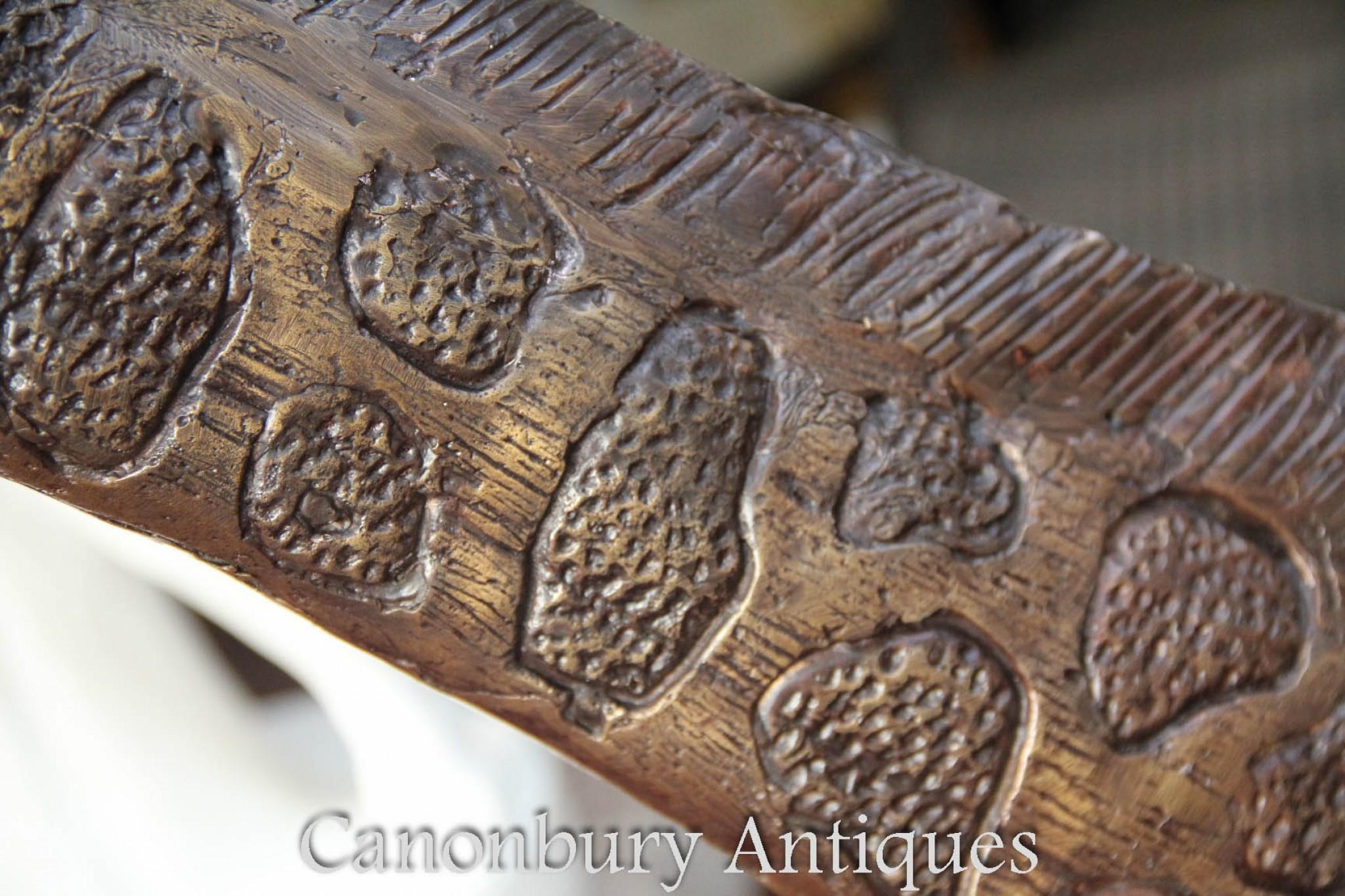 Late 20th Century Pair Large Bronze Giraffes - Animal Statues Garden Casting