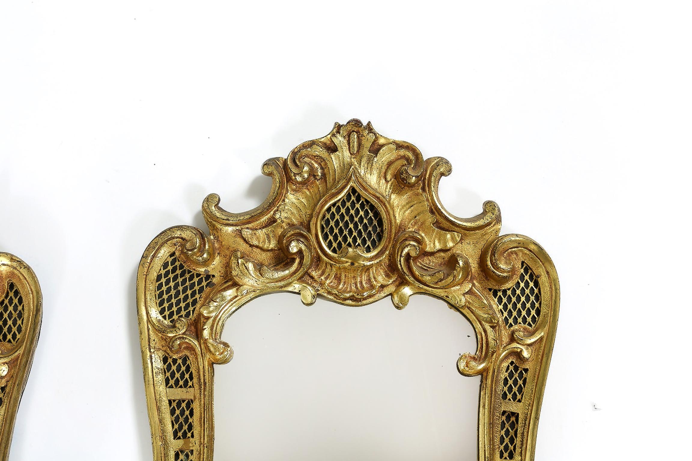 Pair  Large Bronze Mirrored Back Sconces In Good Condition In Tarry Town, NY
