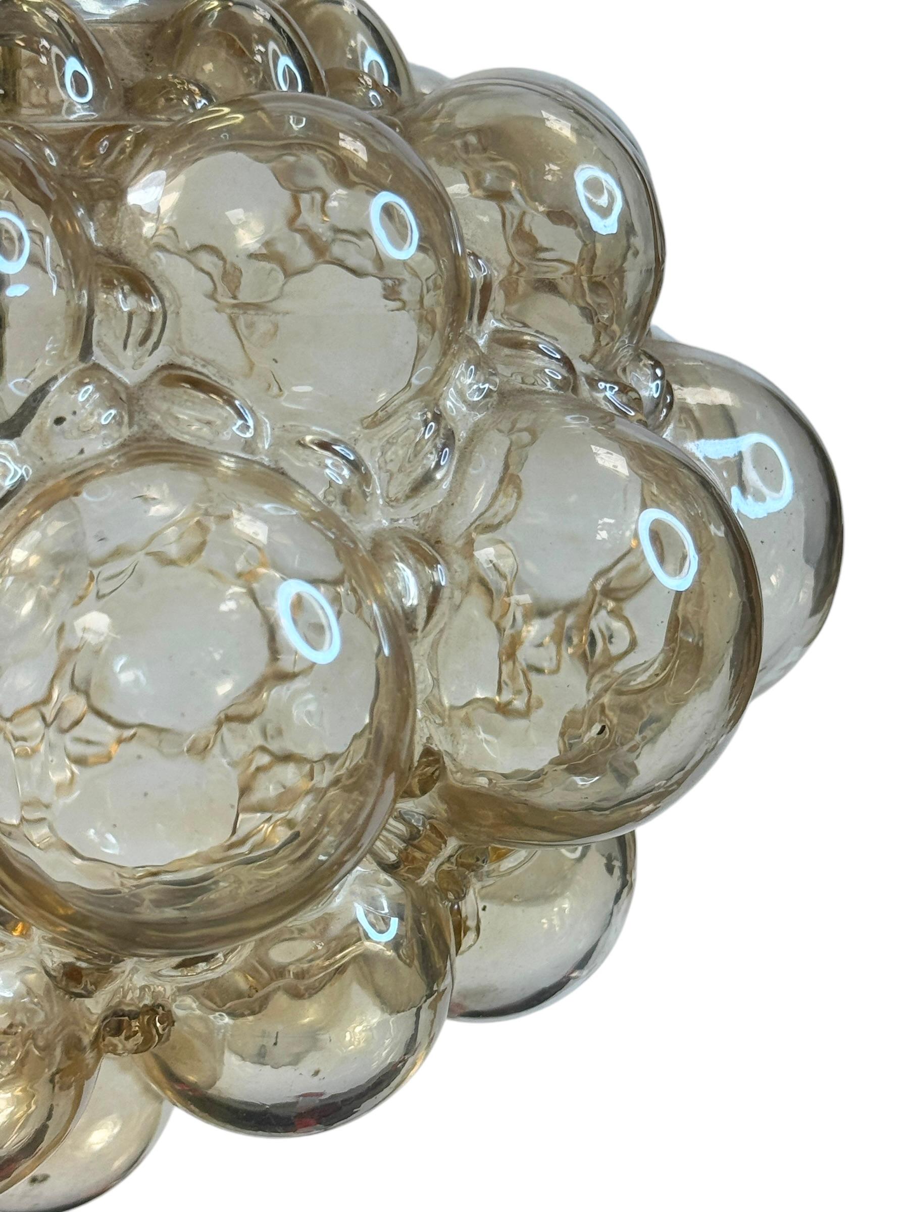 Pair Large Bubble Glass Pendelleuchten von Helena Tynell, Limburg, Deutschland 1960s im Angebot 5
