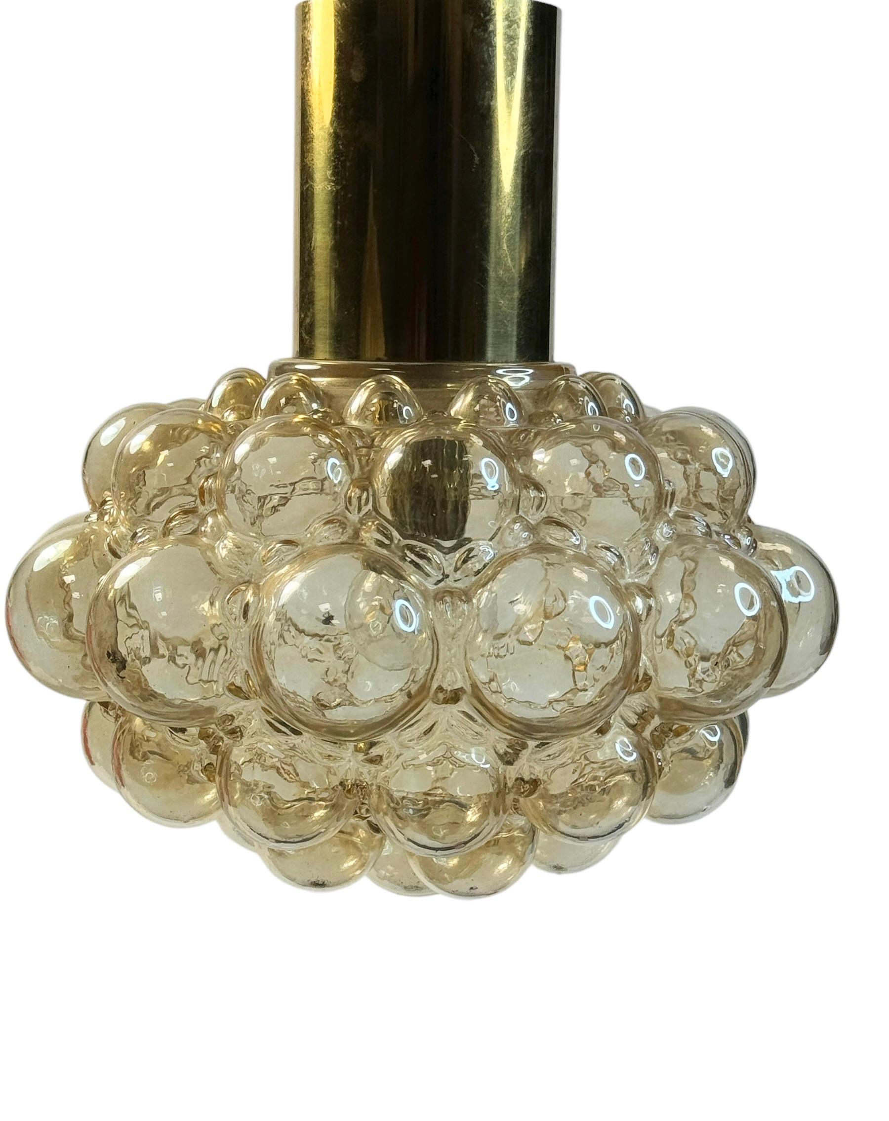 Pair Large Bubble Glass Pendelleuchten von Helena Tynell, Limburg, Deutschland 1960s im Zustand „Gut“ im Angebot in Nuernberg, DE