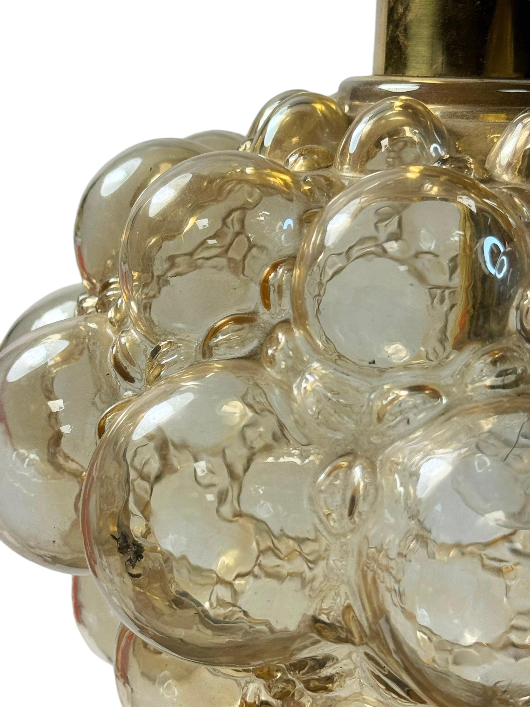 Pair Large Bubble Glass Pendelleuchten von Helena Tynell, Limburg, Deutschland 1960s im Angebot 2