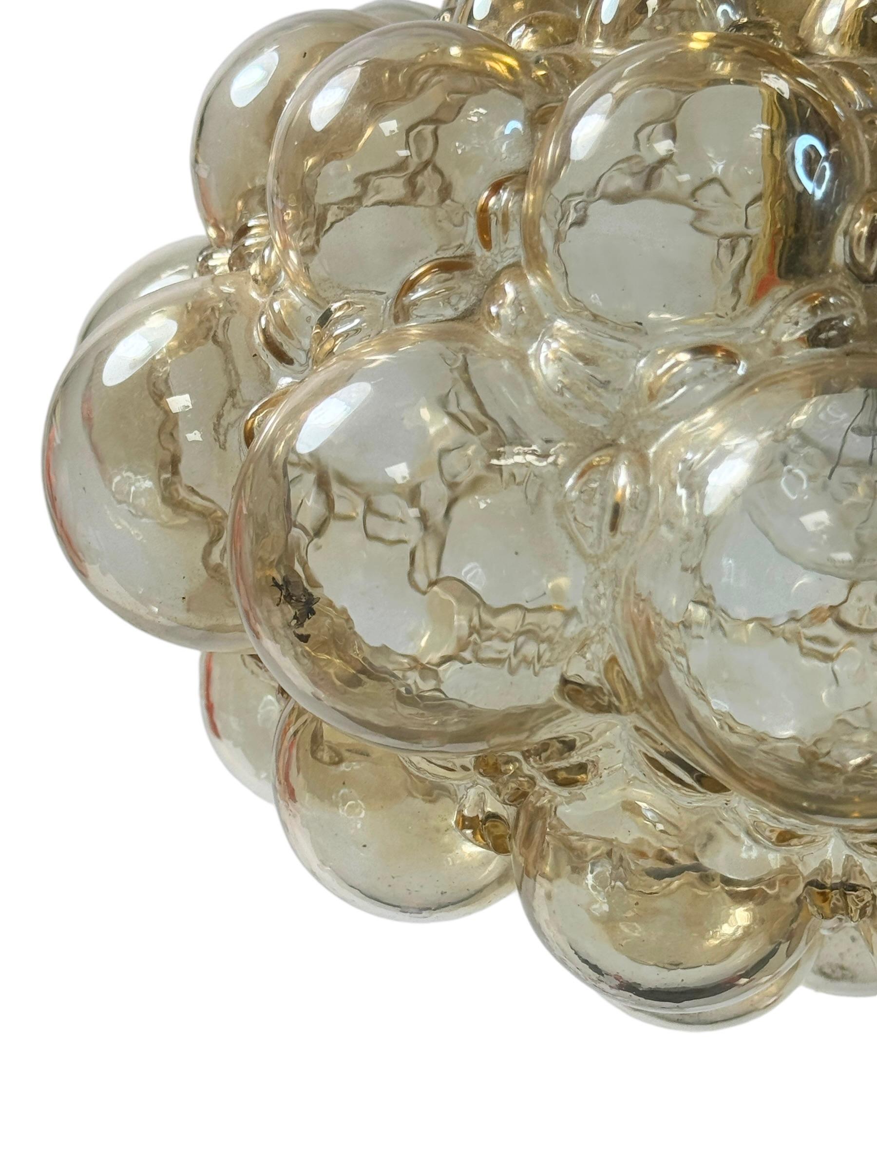 Pair Large Bubble Glass Pendelleuchten von Helena Tynell, Limburg, Deutschland 1960s im Angebot 3