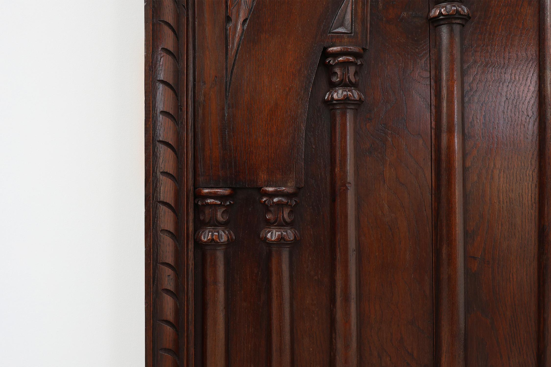 Paar große geschnitzte Wandpaneele aus portugiesischer Eiche, ca. 1850 im Angebot 3