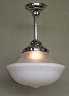Pair of Large Cased Milk Glass Fixtures