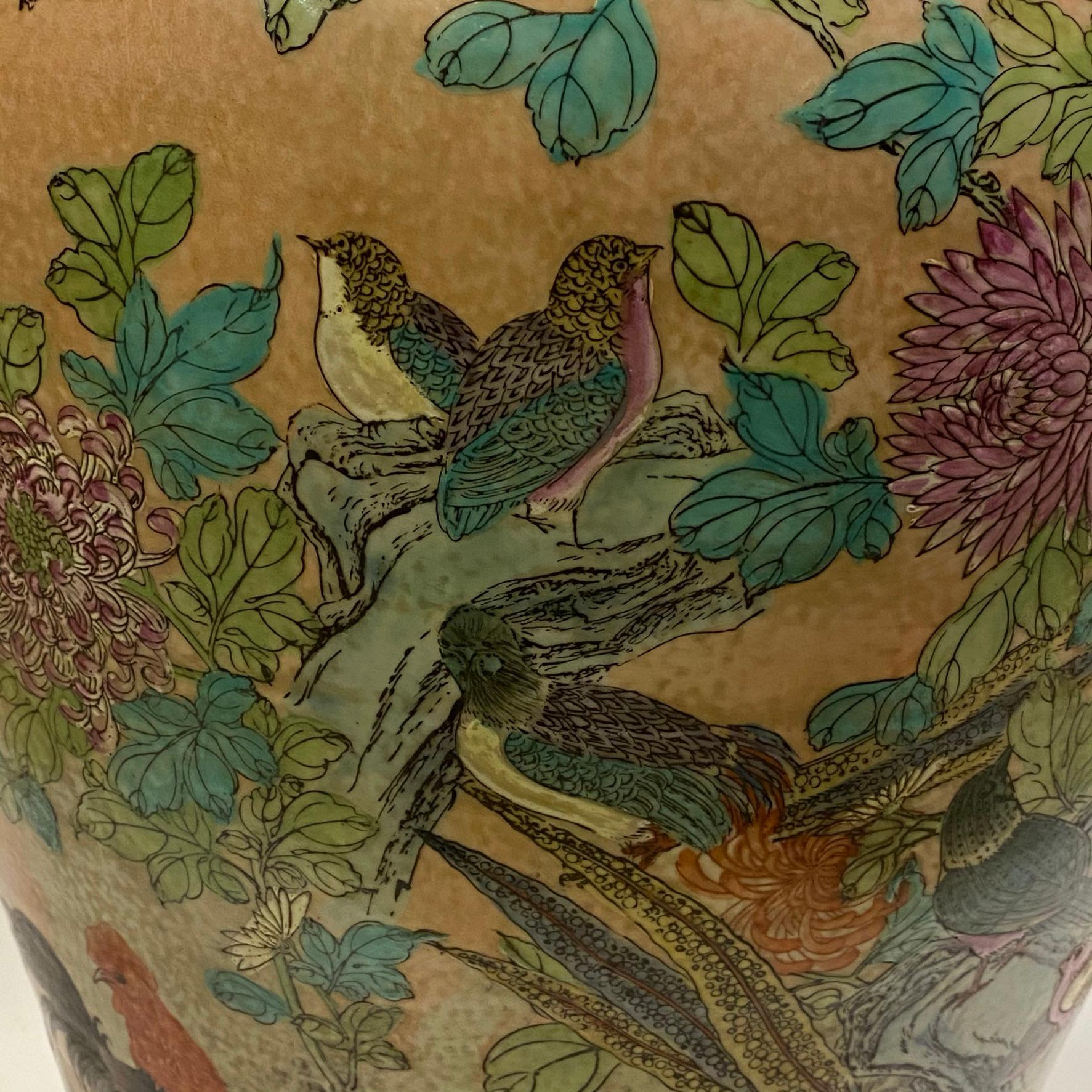 Pair Large Chinese Republic Period Porcelain Vases 12