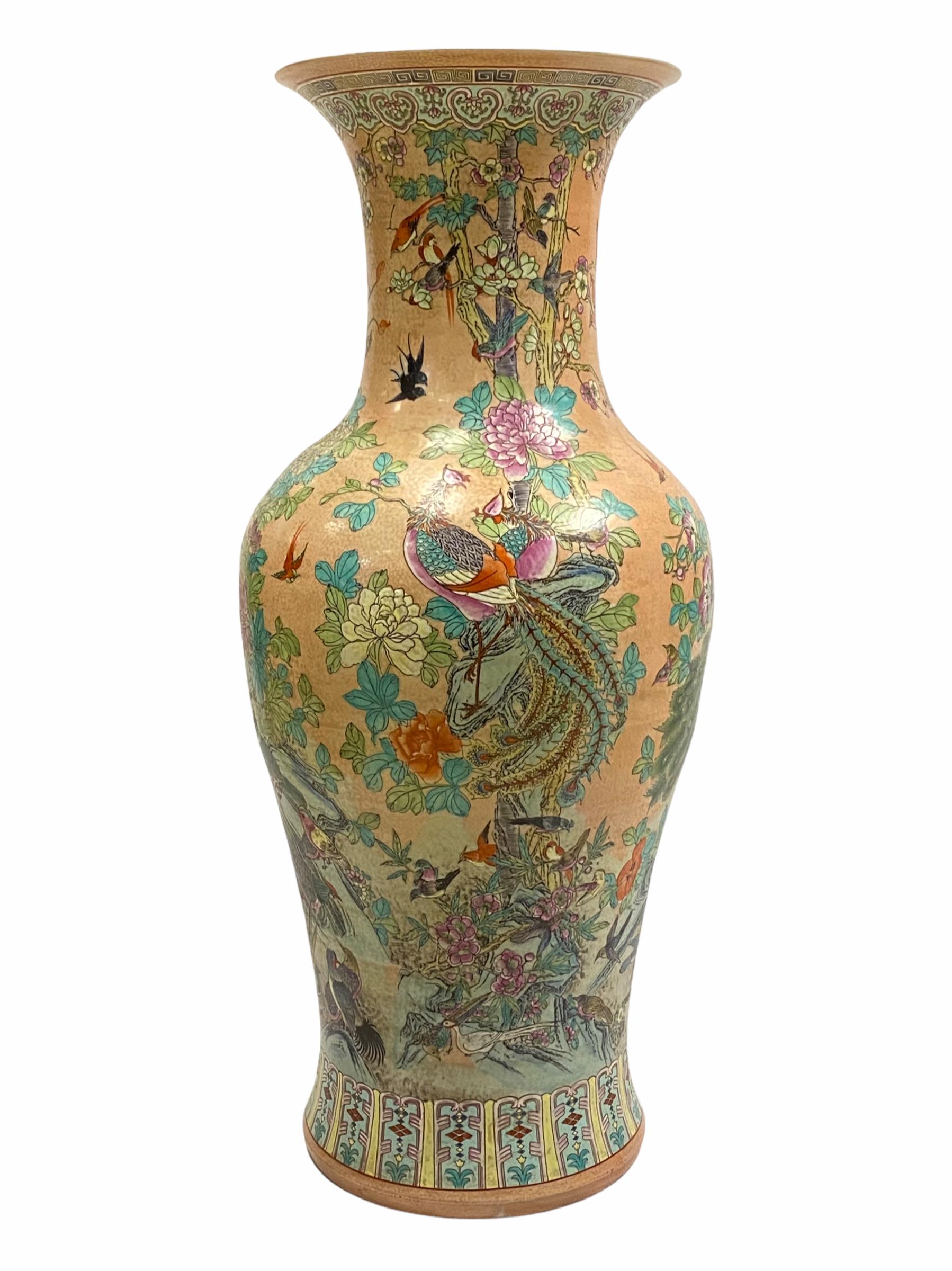 Pair Large Chinese Republic Period Porcelain Vases 2