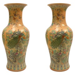 Pair Large Chinese Republic Period Porcelain Vases