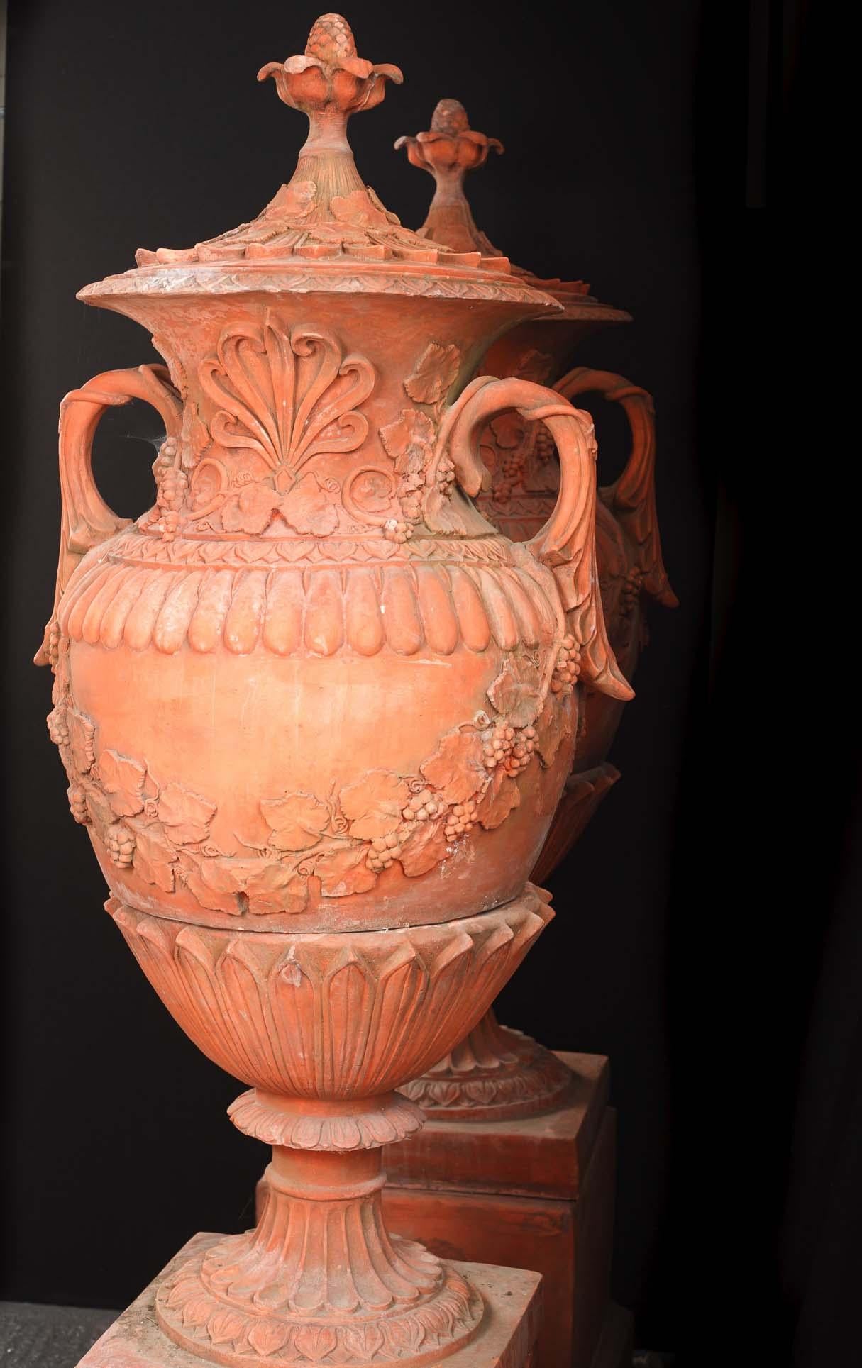 antique terracotta urn