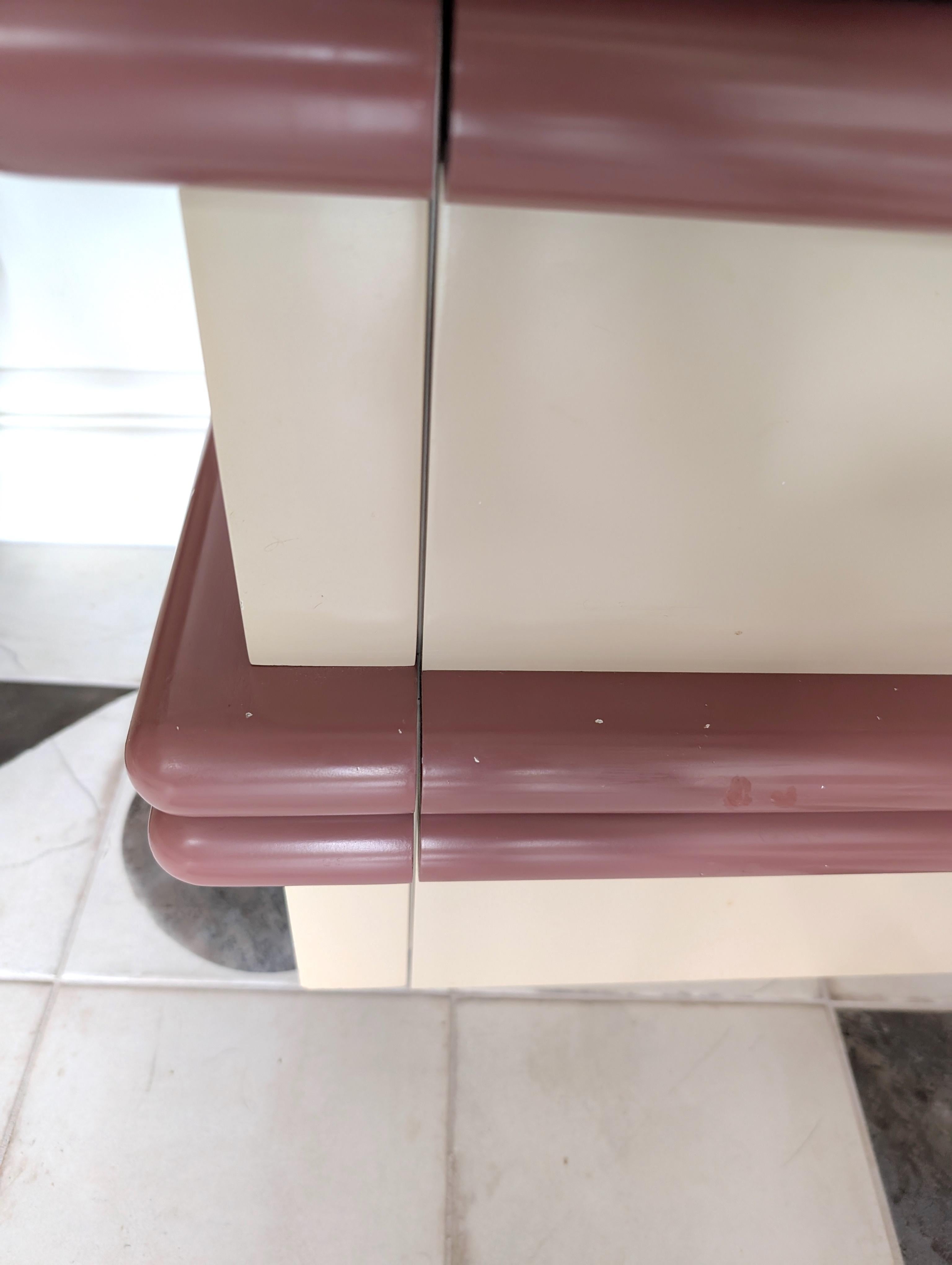 Pair large Jay Spectre style postmodern travertine bedside cabinets, USA 1980s For Sale 9