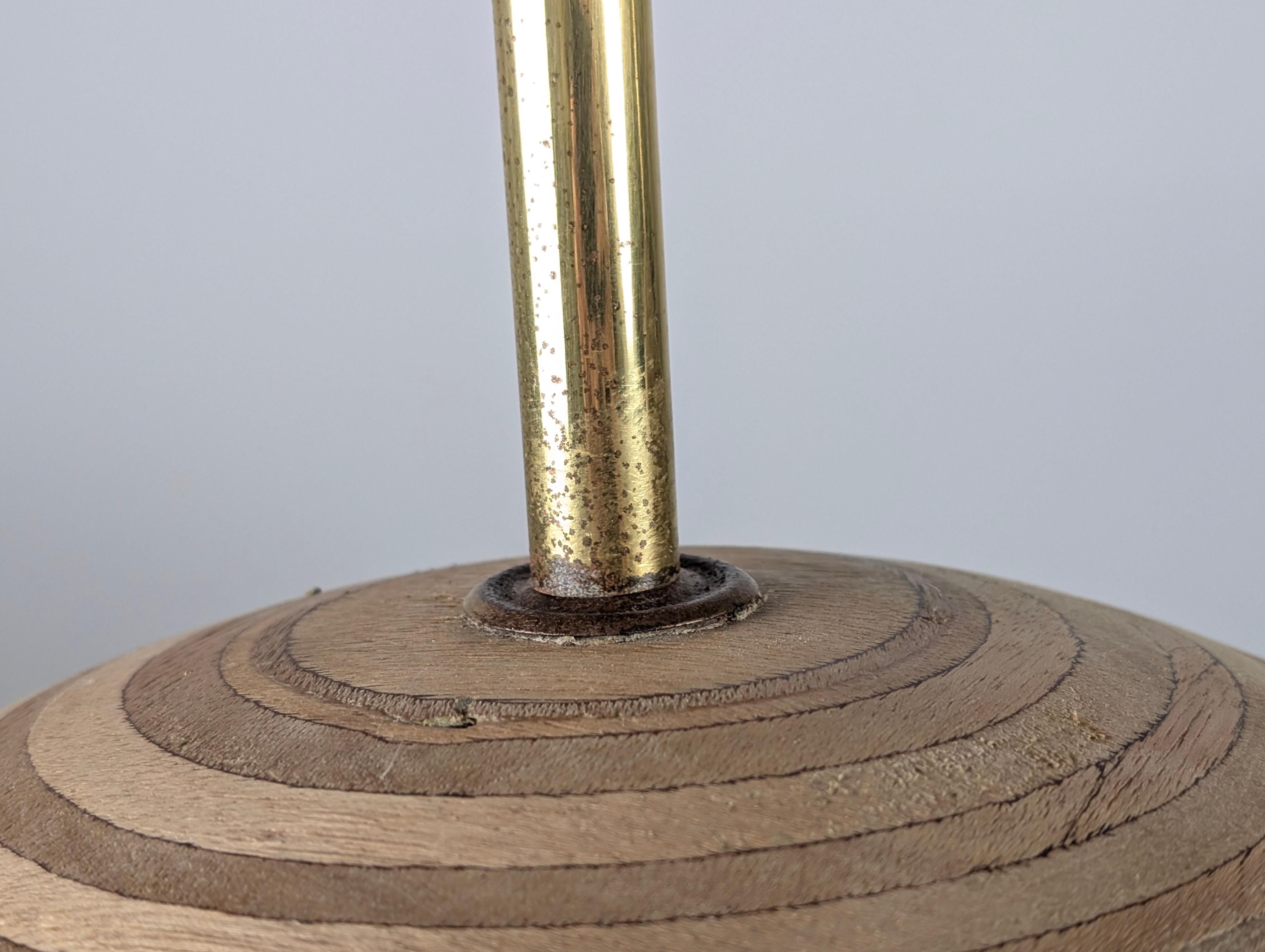 Pair Large Laminated Wood Sphere Lamp, 1960s en vente 1