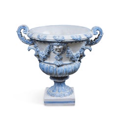 Pair Large Porcelain Glazed Planters