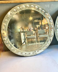Pair of Large Round Mid-Century Venetian Mirrors