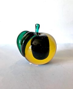 Pair of Large Salviati Murano Pear and Apple