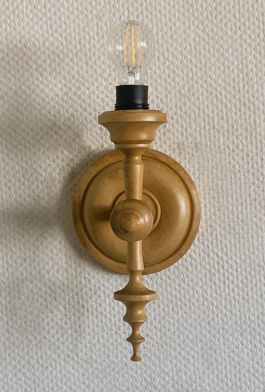 Schwedische Designer-Wandleuchter aus Kiefernglas, Schweden, 1960er Jahre, Paar im Angebot 11