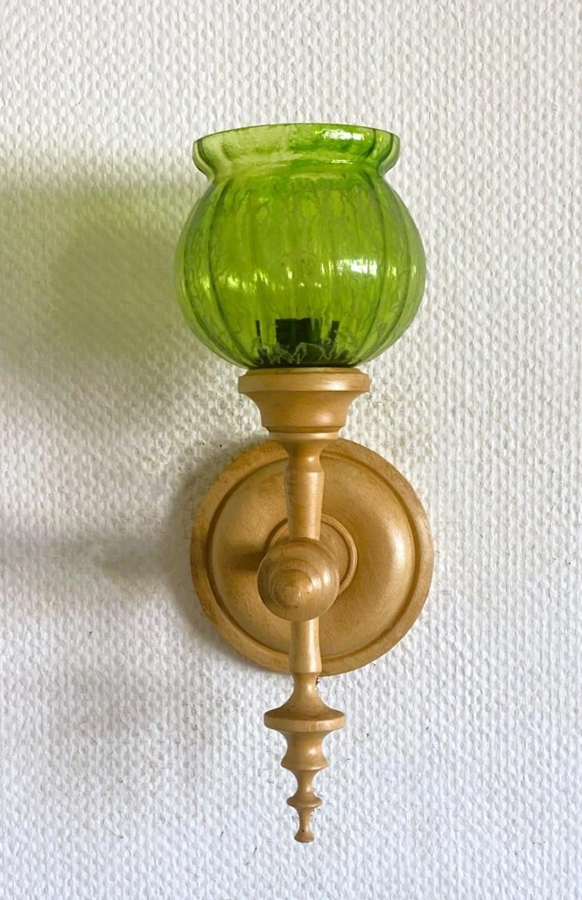 Schwedische Designer-Wandleuchter aus Kiefernglas, Schweden, 1960er Jahre, Paar im Zustand „Gut“ im Angebot in Frankfurt am Main, DE