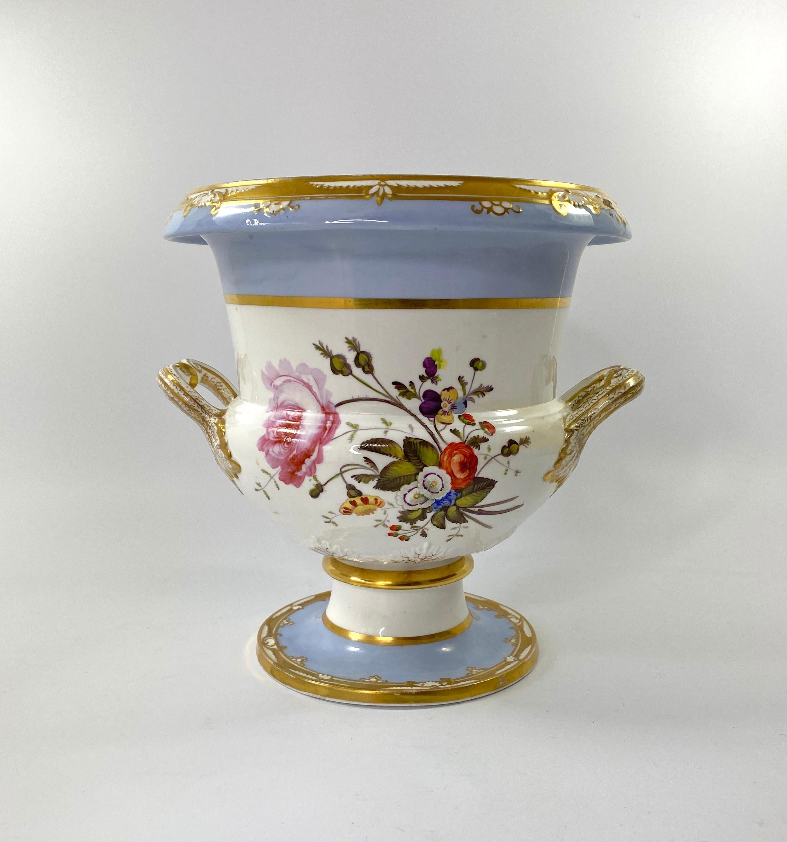 Regency Pair of Large Spode Porcelain Ice Pails, C. 1820