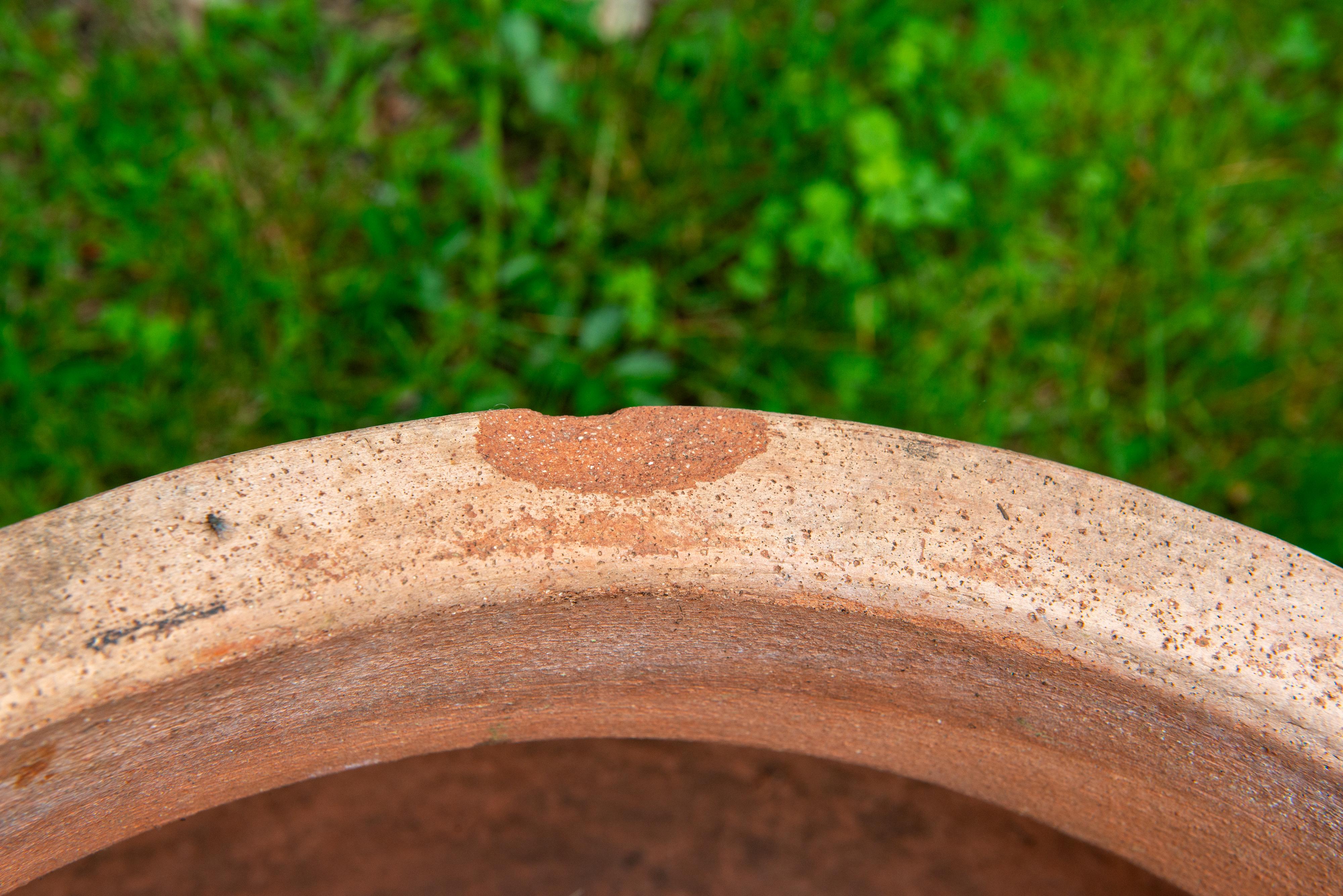 Late 20th Century Pair Large Stamped Enzo Zago Terracotta Planters, Italy For Sale