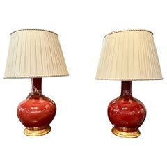 Pair Large"Single Gourd" Christopher Spitzmiller Lamps