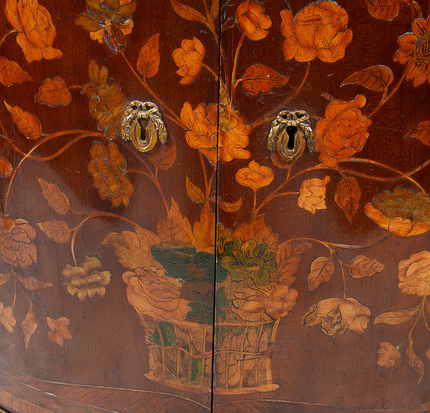 Marquetry Pair of Late 18th Century French Inlaid Side Cabinets For Sale